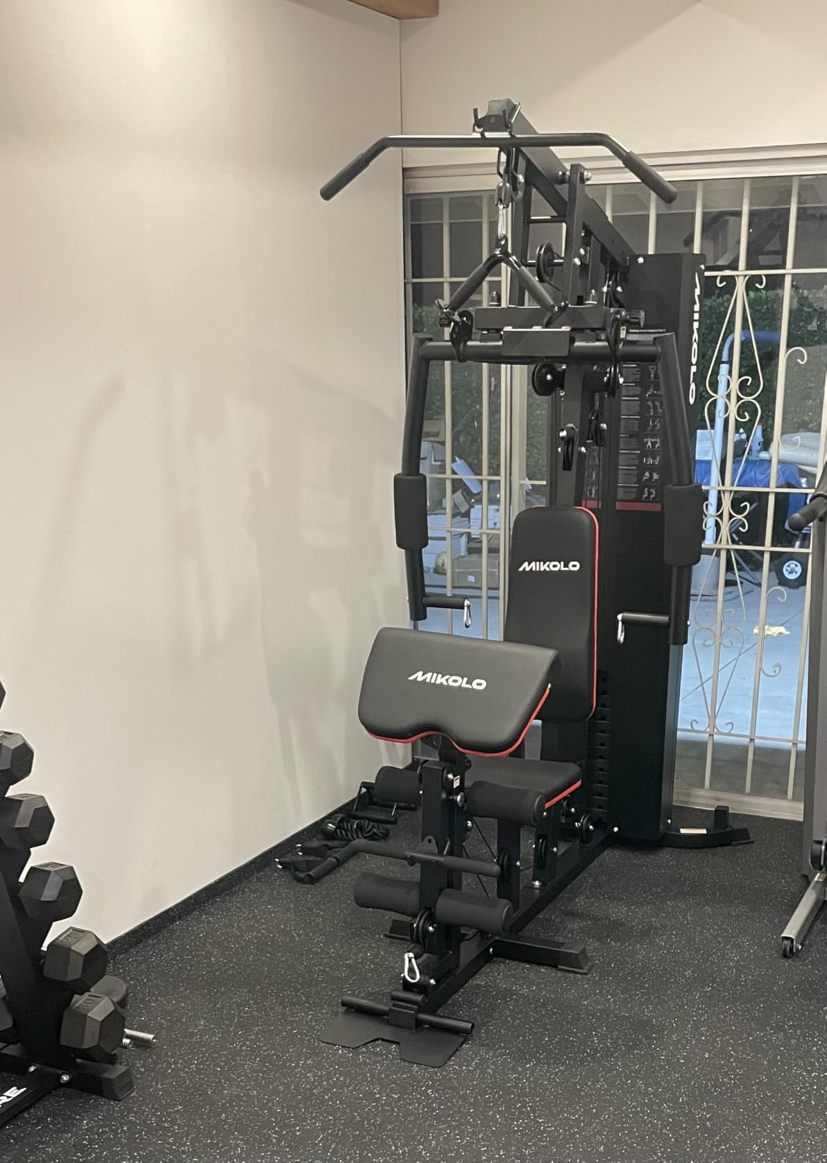 Mikolo Home Gym, Workout Station with 150LBS Weight Stack, Multifunctional Home Gym Equipment, Exercise Equipment for Full Body Strength Training customer photo 1