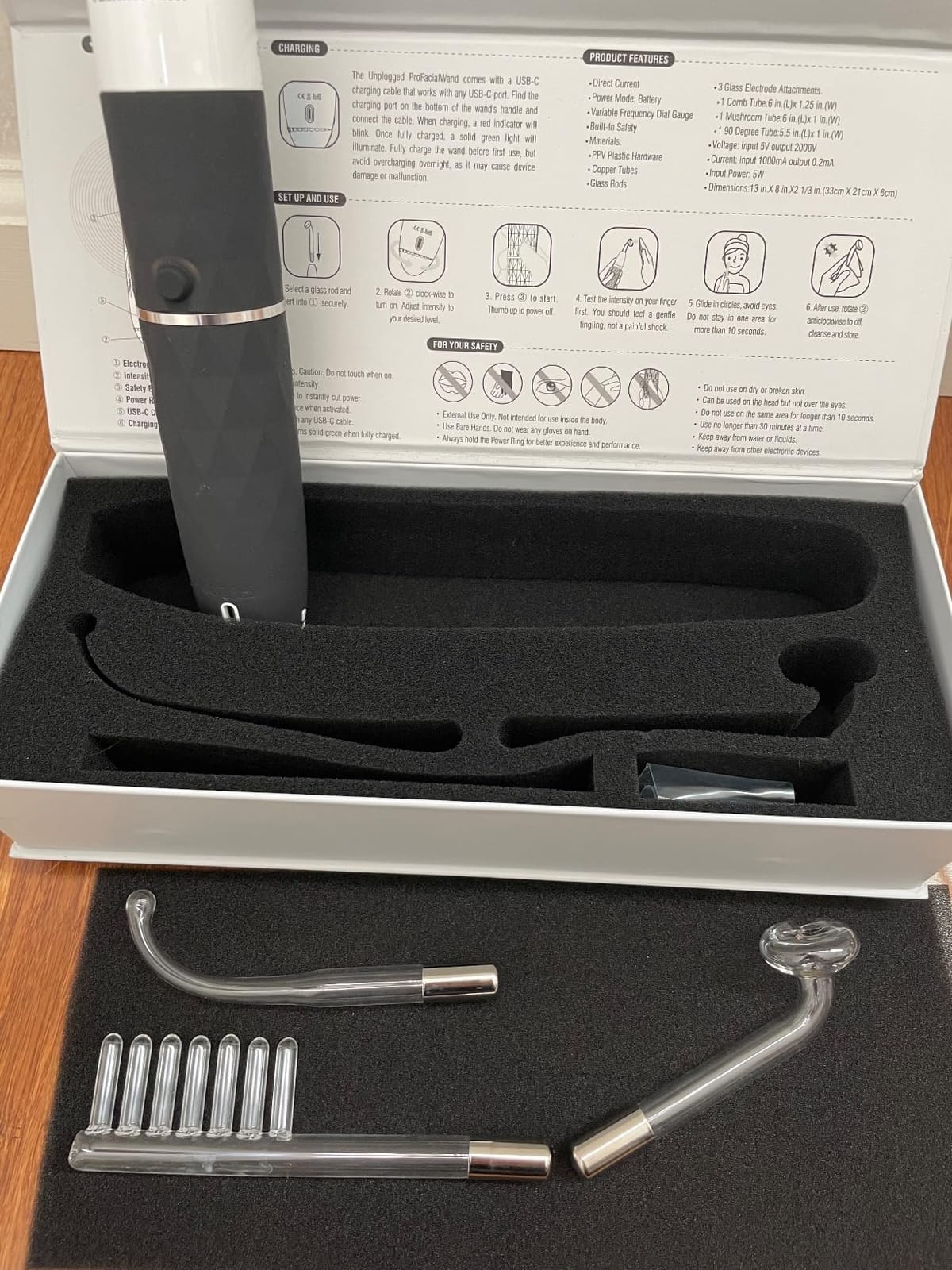 OxyGlow 2 Cordless High Frequency Facial Machine, ProFacialWand Clinical Skin Therapy Wand - Xenon Gas customer photo 1