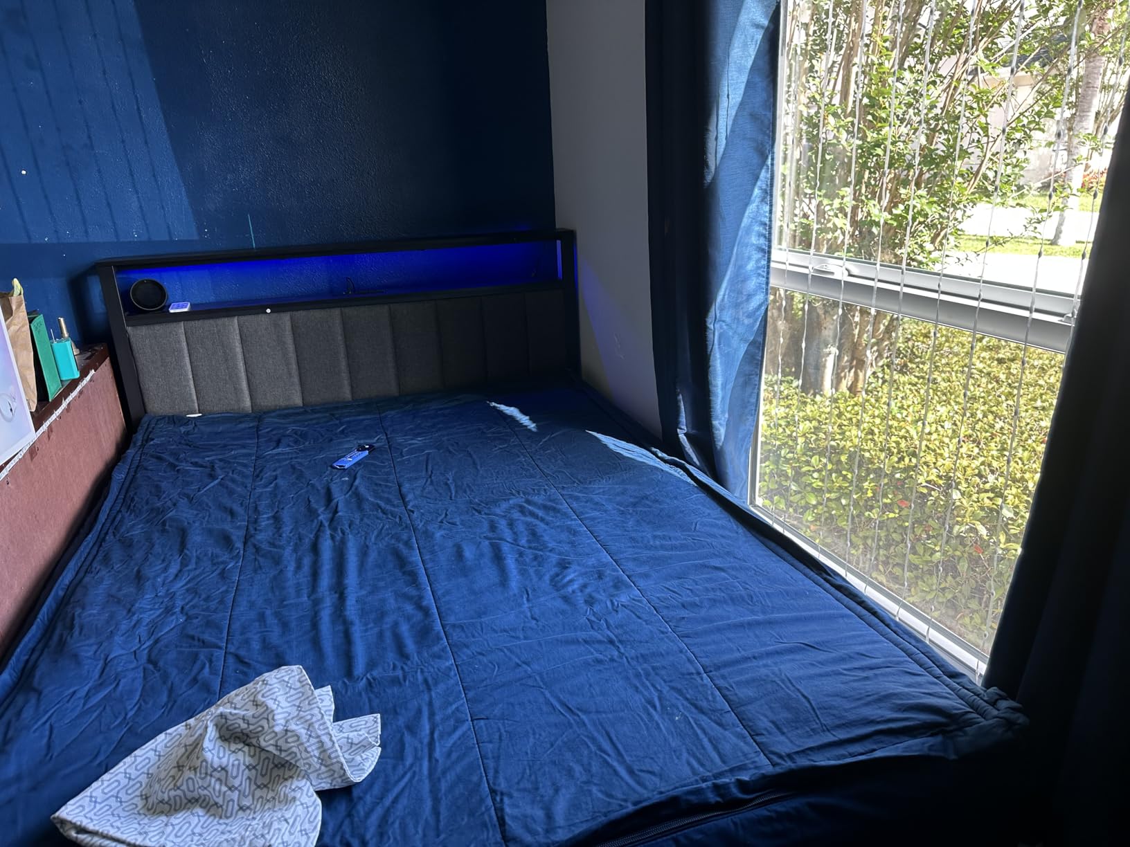 Furnulem Twin Bed Frames with Storage Drawers and Upholstered Headboard customer photo 2