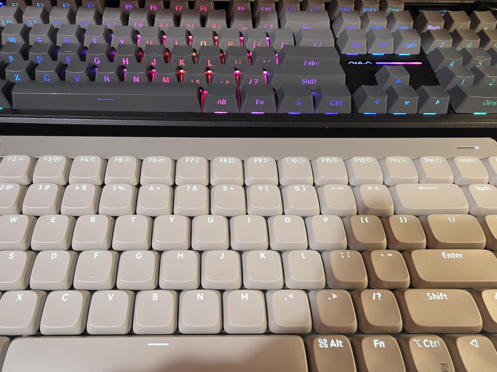 Flow Lite 100 Keys Low Profile Mechanical Keyboard, Swappable Rechargeable Wireless Keyboard with 2.4G Receiver, Bluetooth and Wired Connection for Windows, Mac/ Specter Linear Switches (Marble) customer photo 1