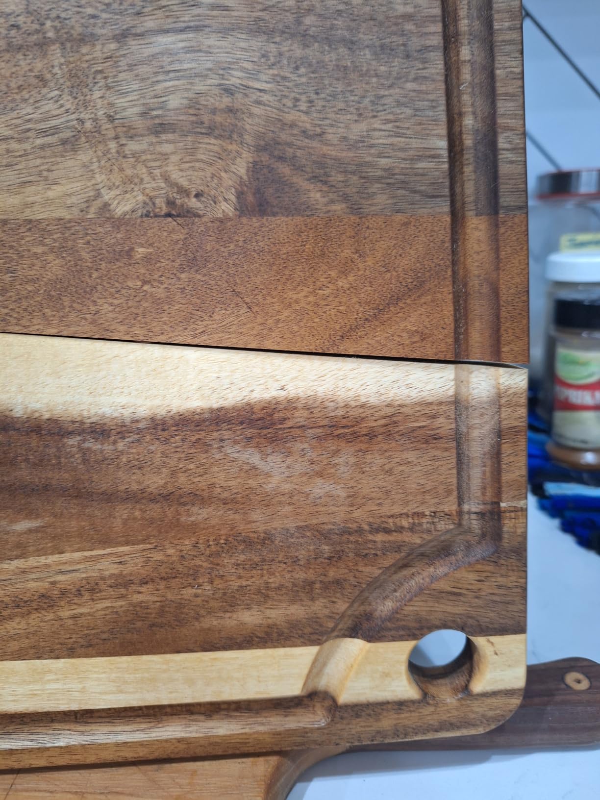 AZRHOM Acacia End Grain Wood Cutting Board 24x18x2 In Thick Butcher Block customer photo 2