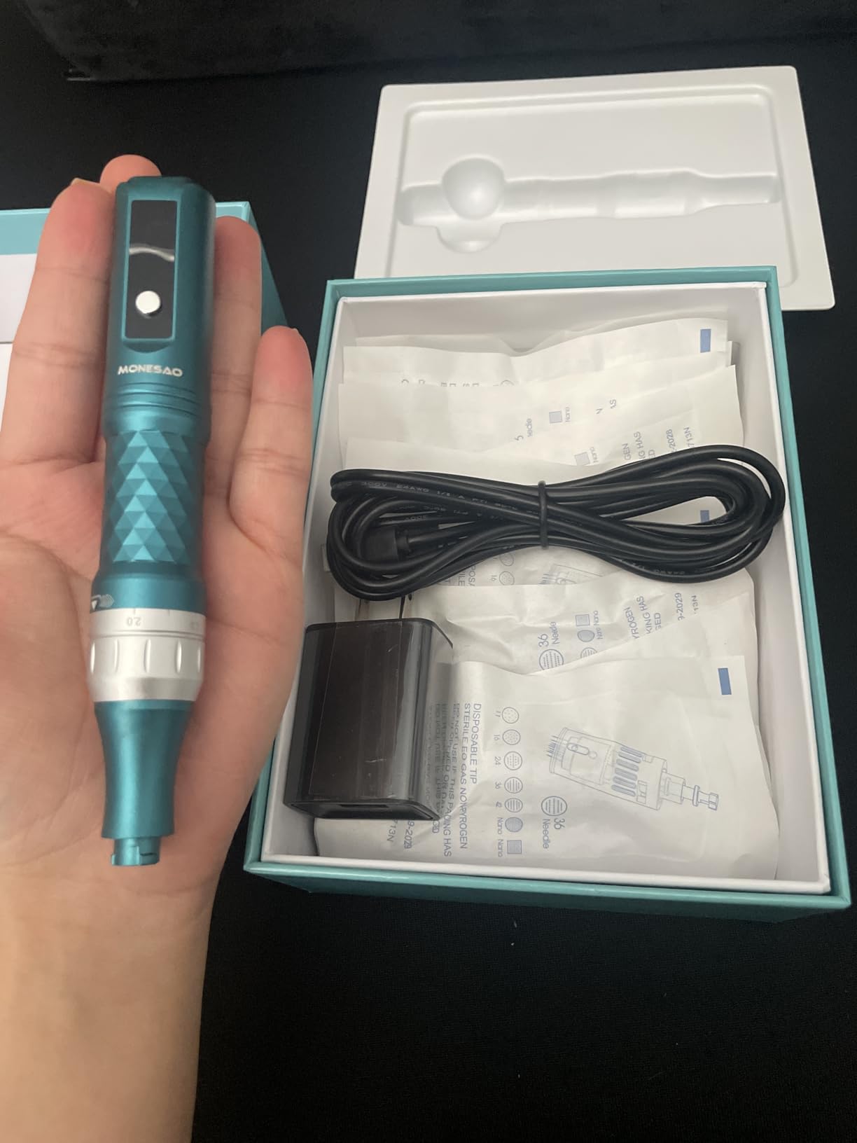 Home Use Derma Roller Pen Skin Care Beauty Kit Tool for Face Hair Beard customer photo 2