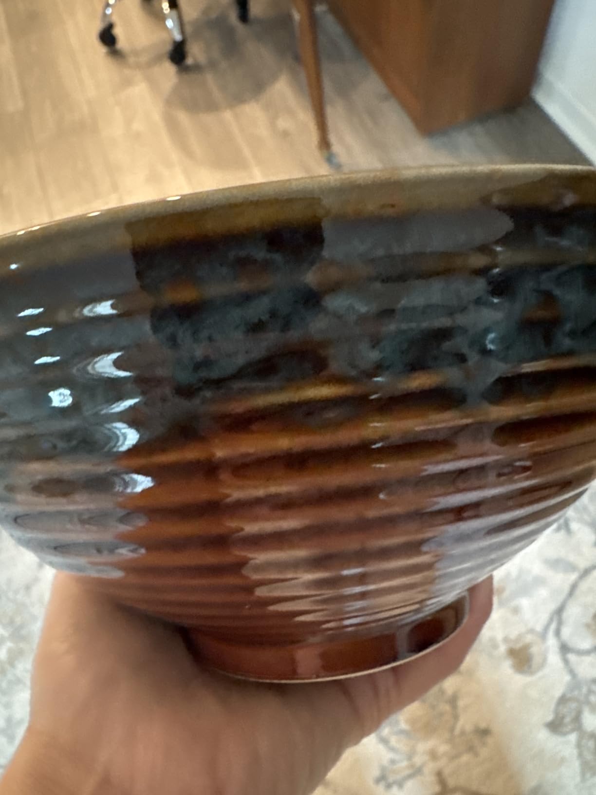 Ceramic Japanese Ramen Bowl Set, 2 Sets Asian Pho Udon Soup Noodle Bowls with Spoons and Chopsticks (Peacock Green, 8 inches) customer photo 1