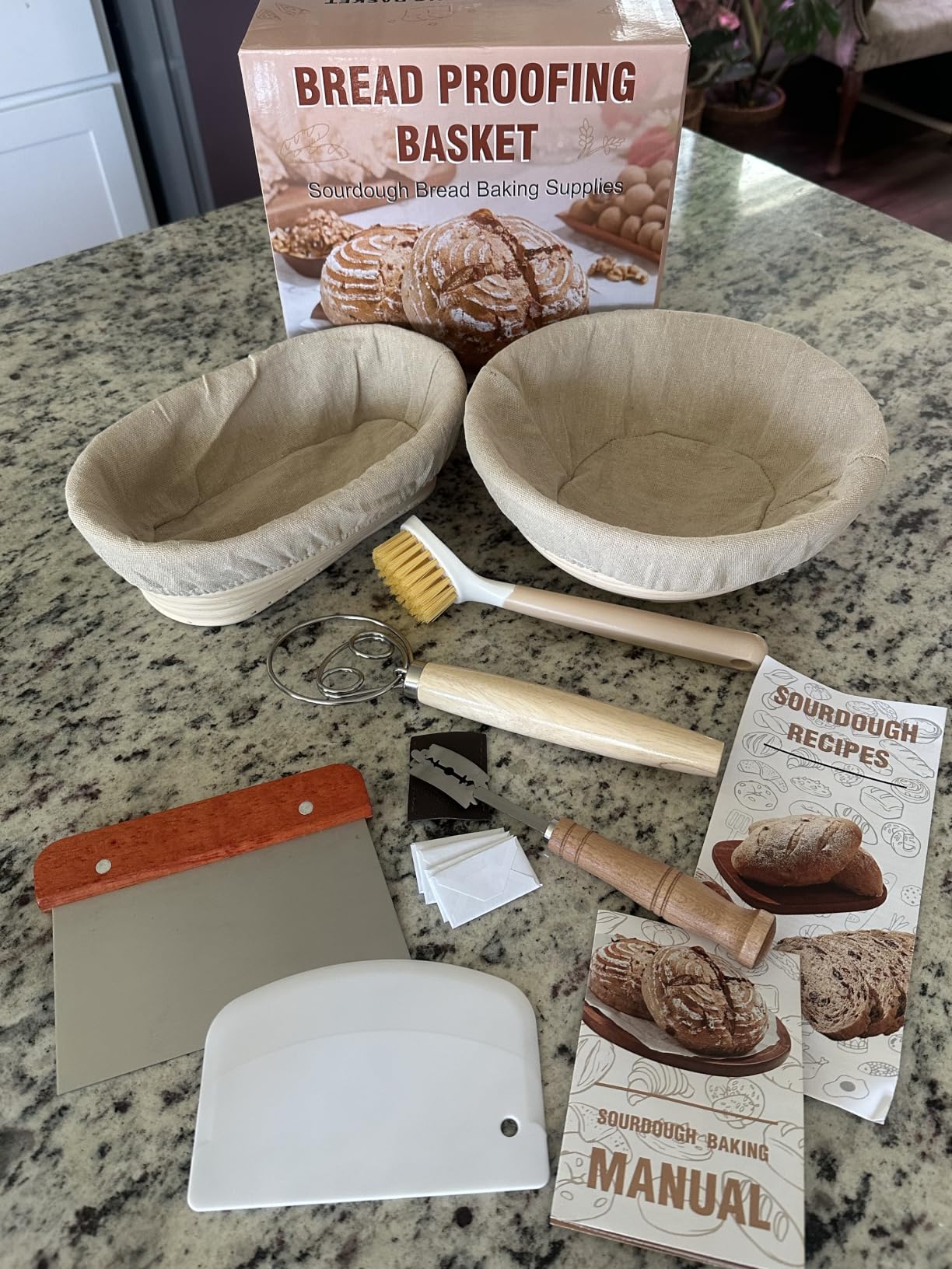 Sourdough Proofing Basket Gift Set, 9