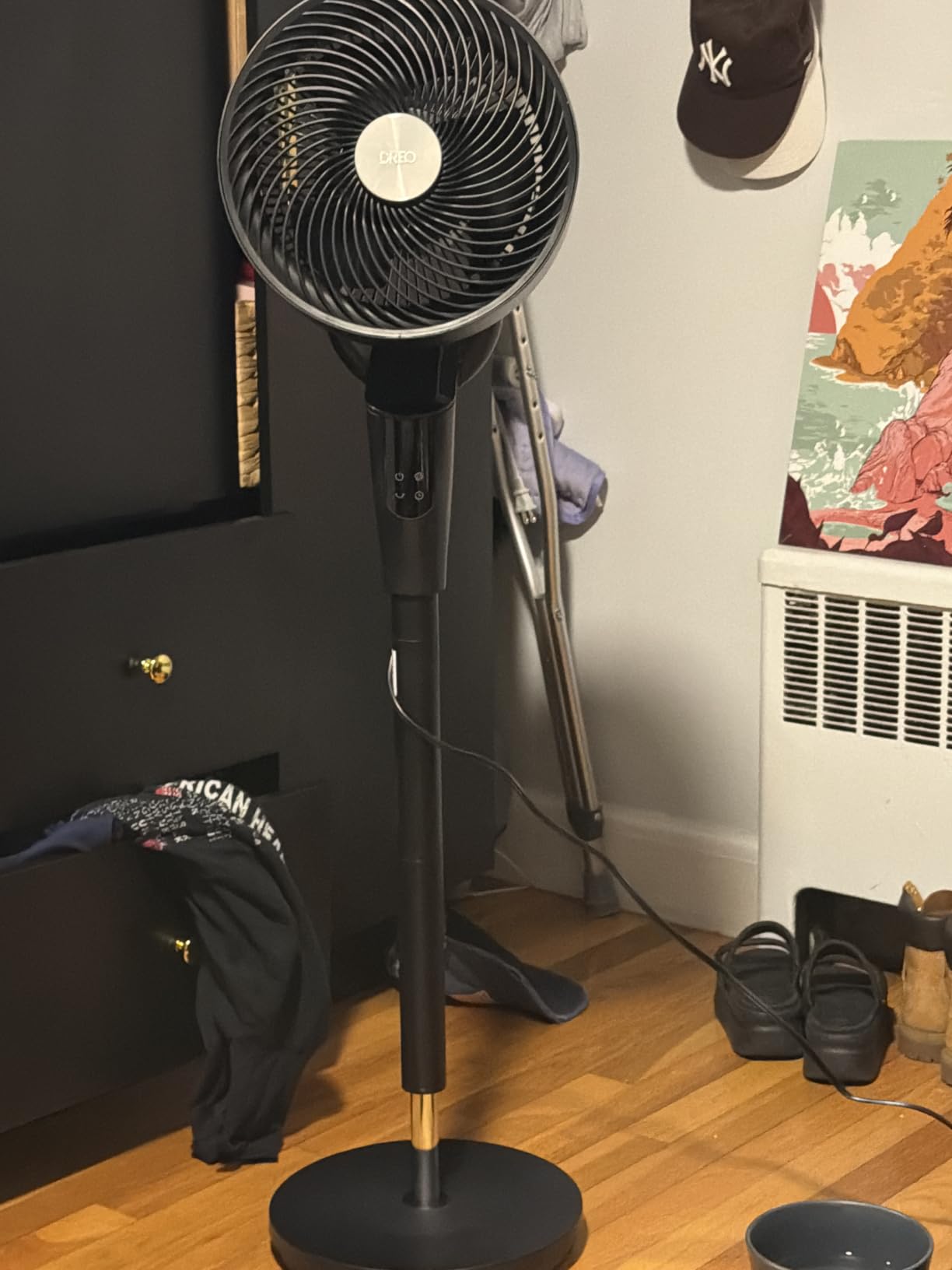 DREO Fan for Bedroom, 2026 Upgraded, 90ft Airflow, Quiet Fan, 90° Oscillating Standing Fan for Whole Room, DC Motor, 8+H Speeds, 3 Modes, 38-42'' Adjustable Height, 8H Timer, 105° Manual Vertical customer photo 2