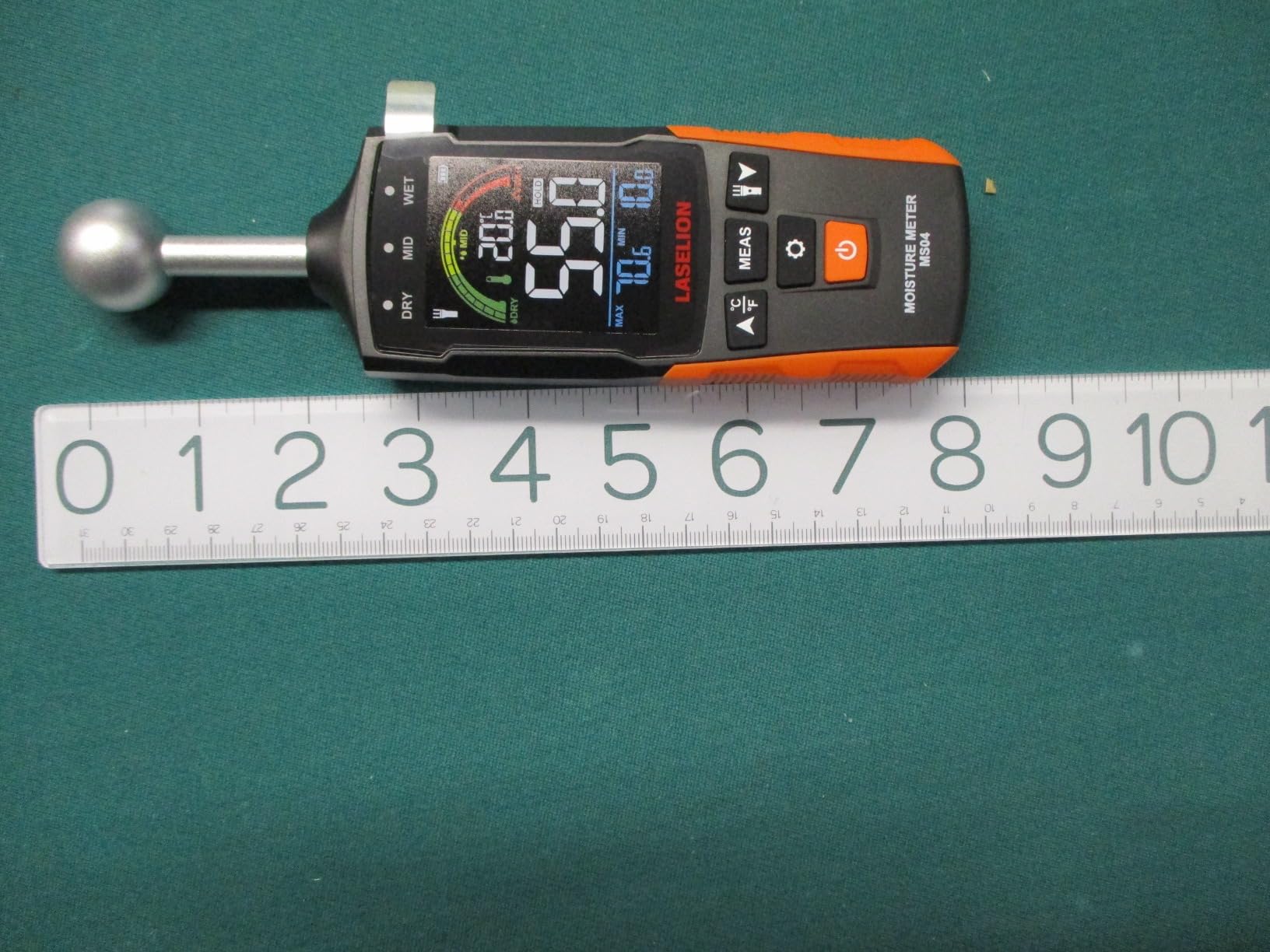 LASELION MS04 Pinless Moisture Meter with Ball Probe for Non-Destructive Area Scans Ideal for Wood Walls and Construction Materials Customizable Humidity Alarms Built-in Flashlight customer photo 1