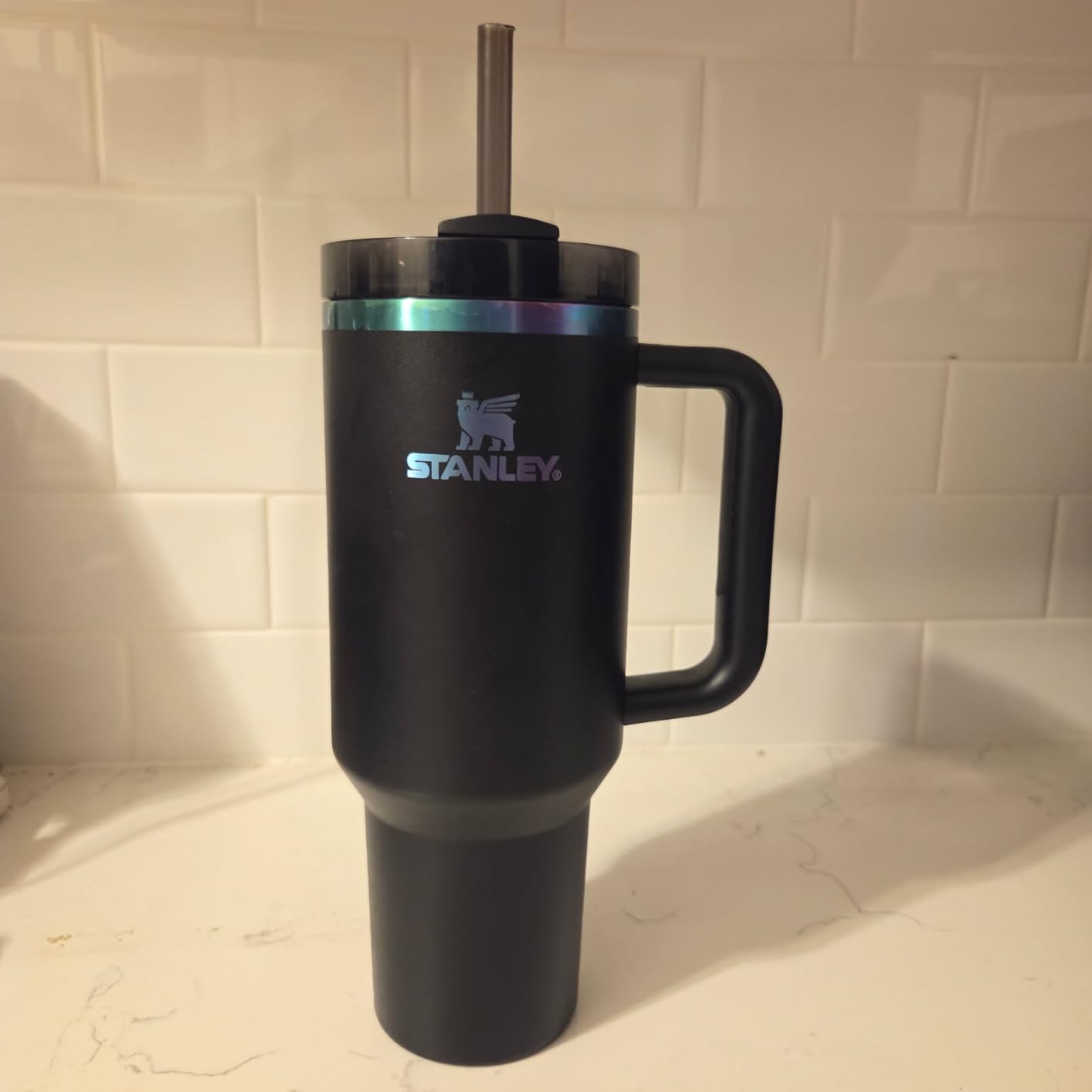 Stanley Quencher H2.0 Tumbler with Handle and Straw 14 oz | Flowstate 3-Position Lid | Cup Holder Compatible for Travel | Insulated Stainless Steel Cup | BPA-Free | Frost customer photo 2