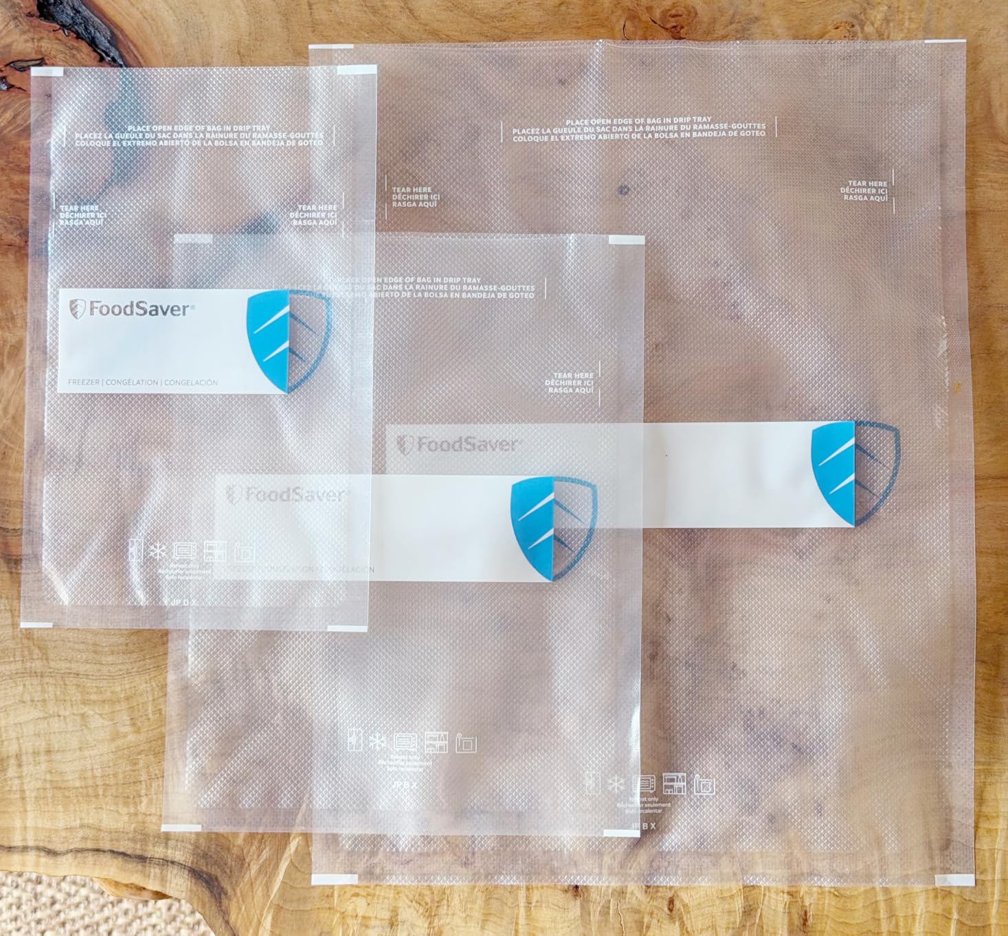 FoodSaver Quart Pre-Cut Vacuum Seal Bags, Easy Use Vacuum Storage Bags, Align to Seal and Tear to Open Vacuum Sealer Storage Bags, 43 Pack customer photo 2