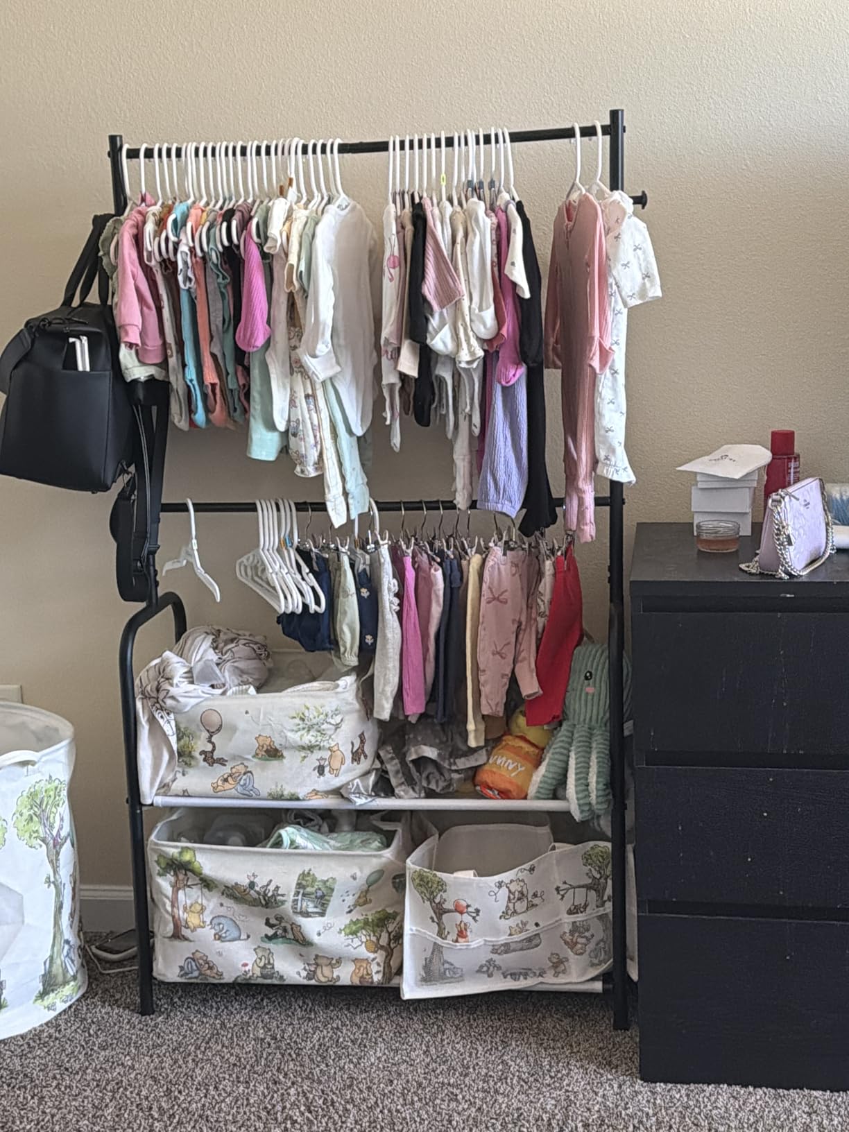 Kids Clothing Rack 2 Tier Baby Closet Toddler Dress up Racks White customer photo 1