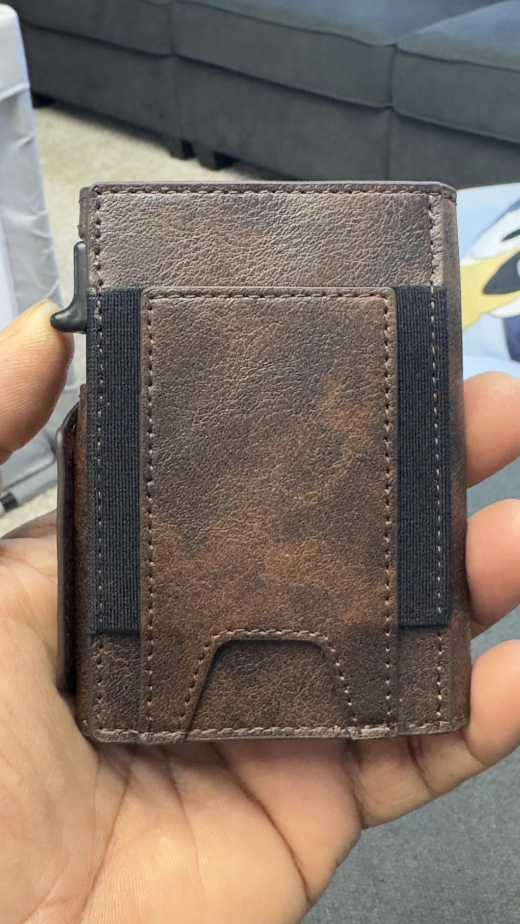 Wallet for Men Wallet with Slim Pop Up Card Holder 9-13 Cards, Bifold Minimalist Smart Wallet RFID Blocking Credit Card Holder with ID Window & Stretchable Cash Slot Compact Metal Aluminum Card Case customer photo 1