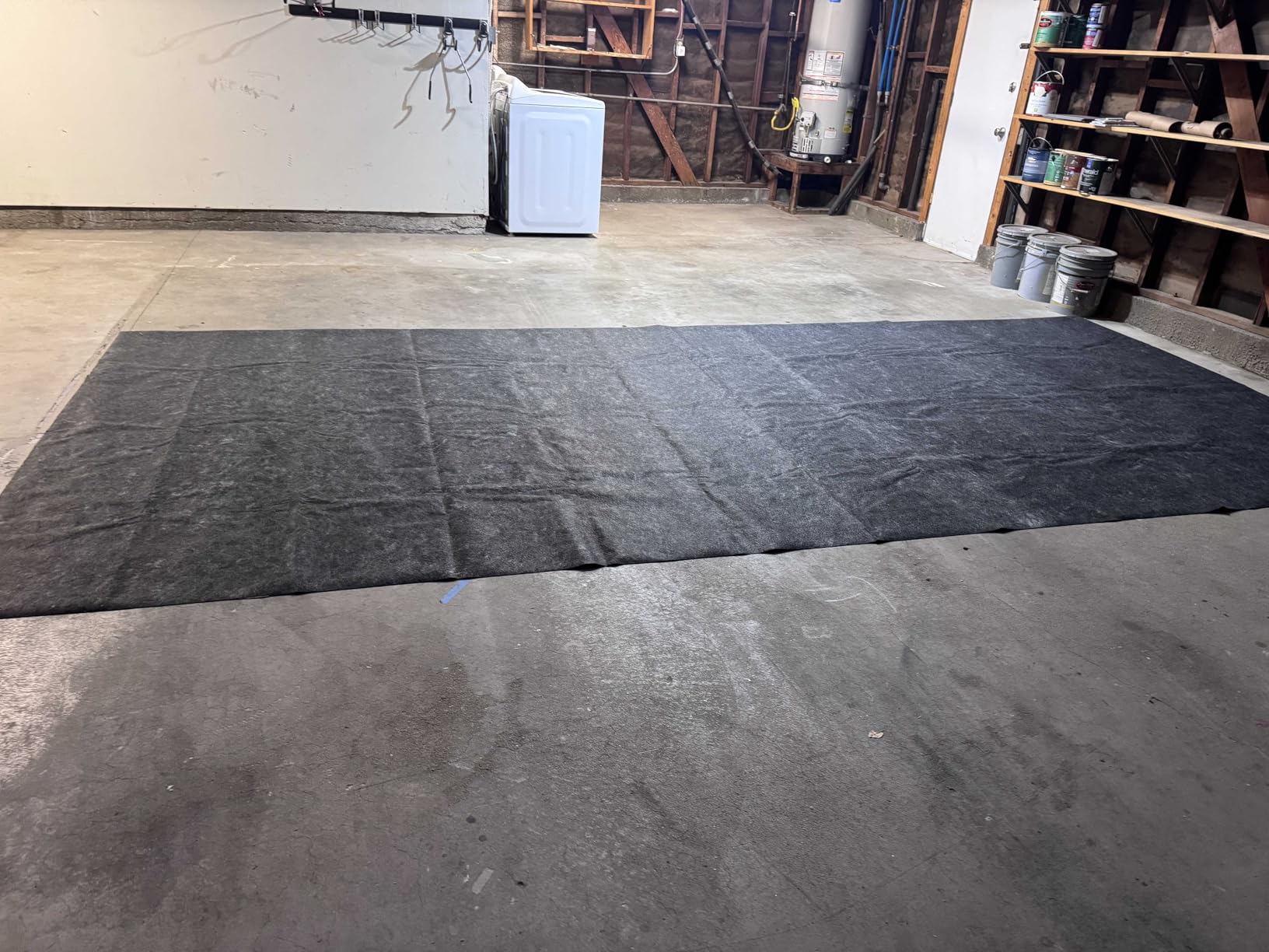 Garage Mats Oversize Garage Floor Paking Mat for Under Car, 7.4 x 8.4 Ft Non-Slip Gray Garage Flooring Carpets, Absorbent Oil Garage Parking Mat, Waterproof Mats customer photo 2