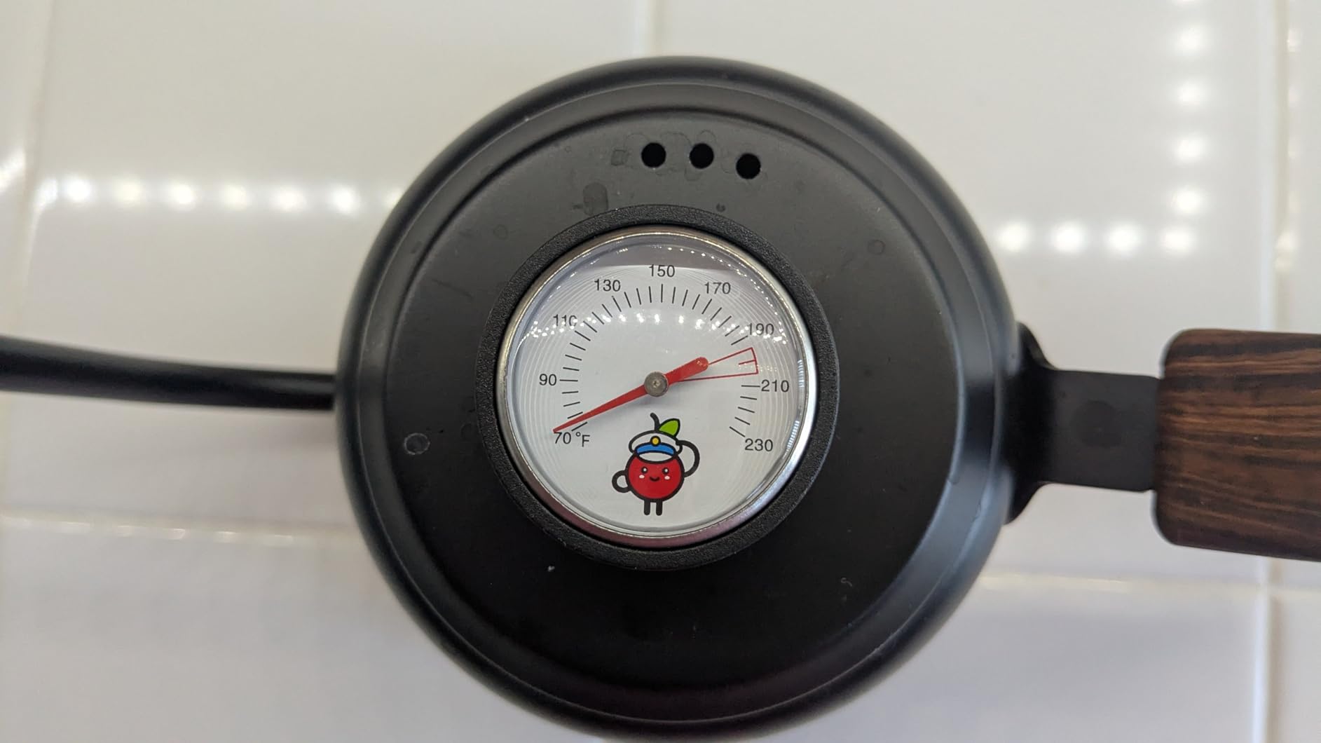 Gooseneck Kettle, Stovetop, Thermometer, Black, 40.6oz customer photo 1
