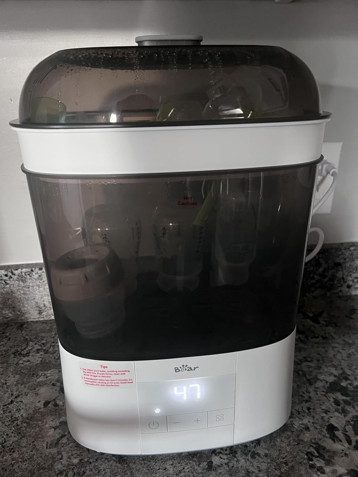 Bear Bottle Sterilizer and Dryer, 2-Layer Electric Steam Sanitizer customer photo 1