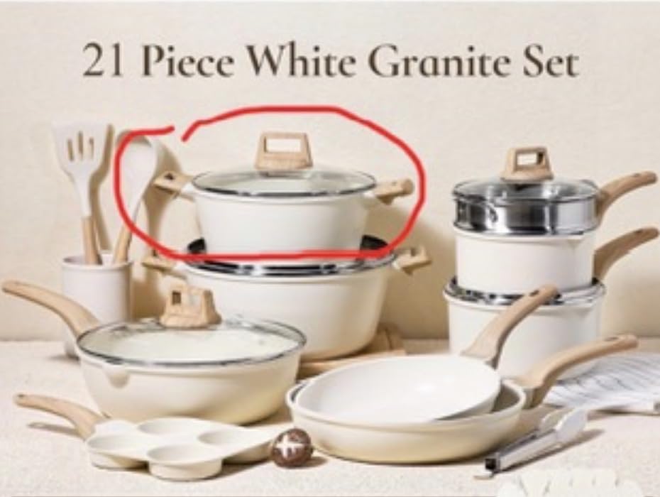 CAROTE 21pcs Ceramic Cookware Sets, Pots and Pans Set Blue | Non-Toxic, Healthy Kitchen set, Induction Compatible, Easy Clean, Even Heating, PFAS FREE customer photo 2