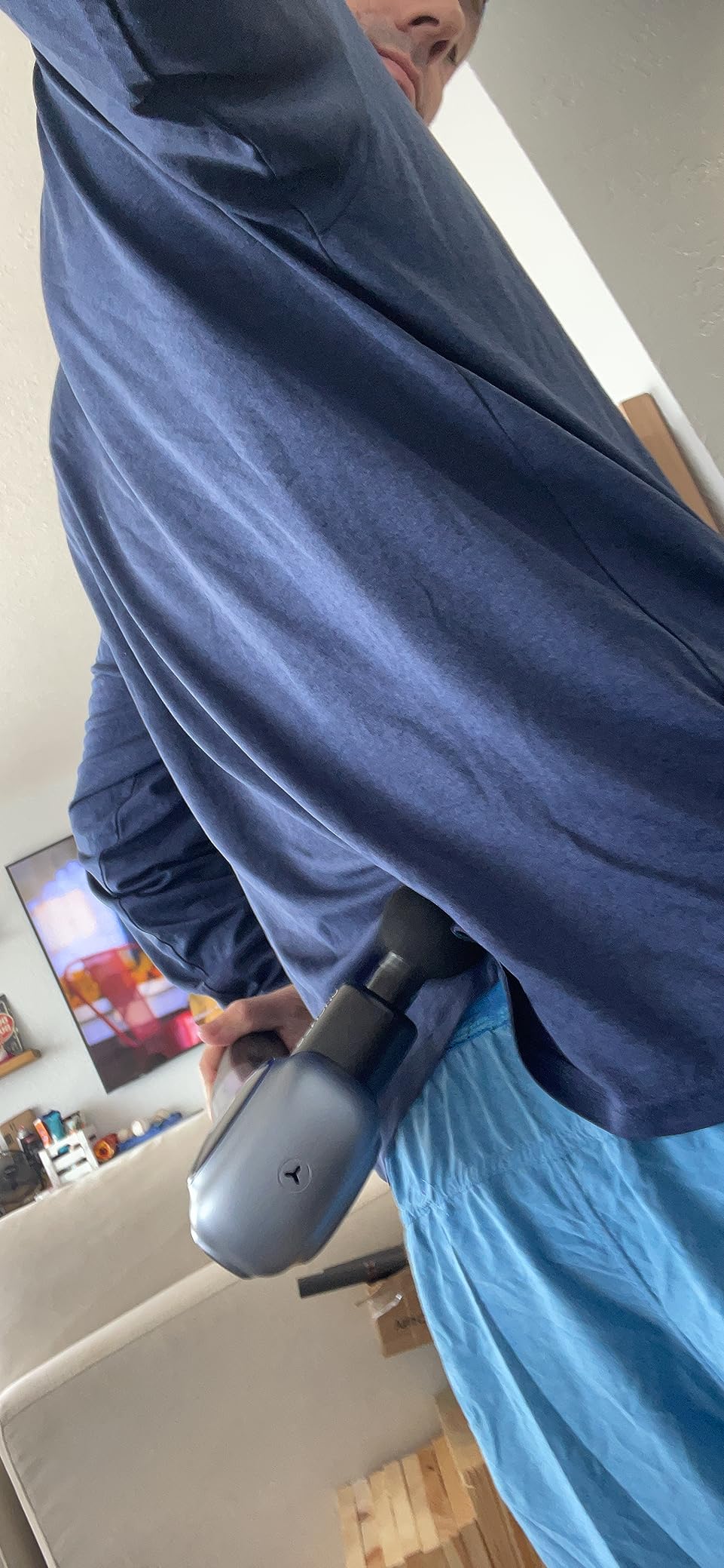 RENPHO Foldable 2-in-1 Massage Gun with Extendable Handle, 0-90° Angle customer photo 2