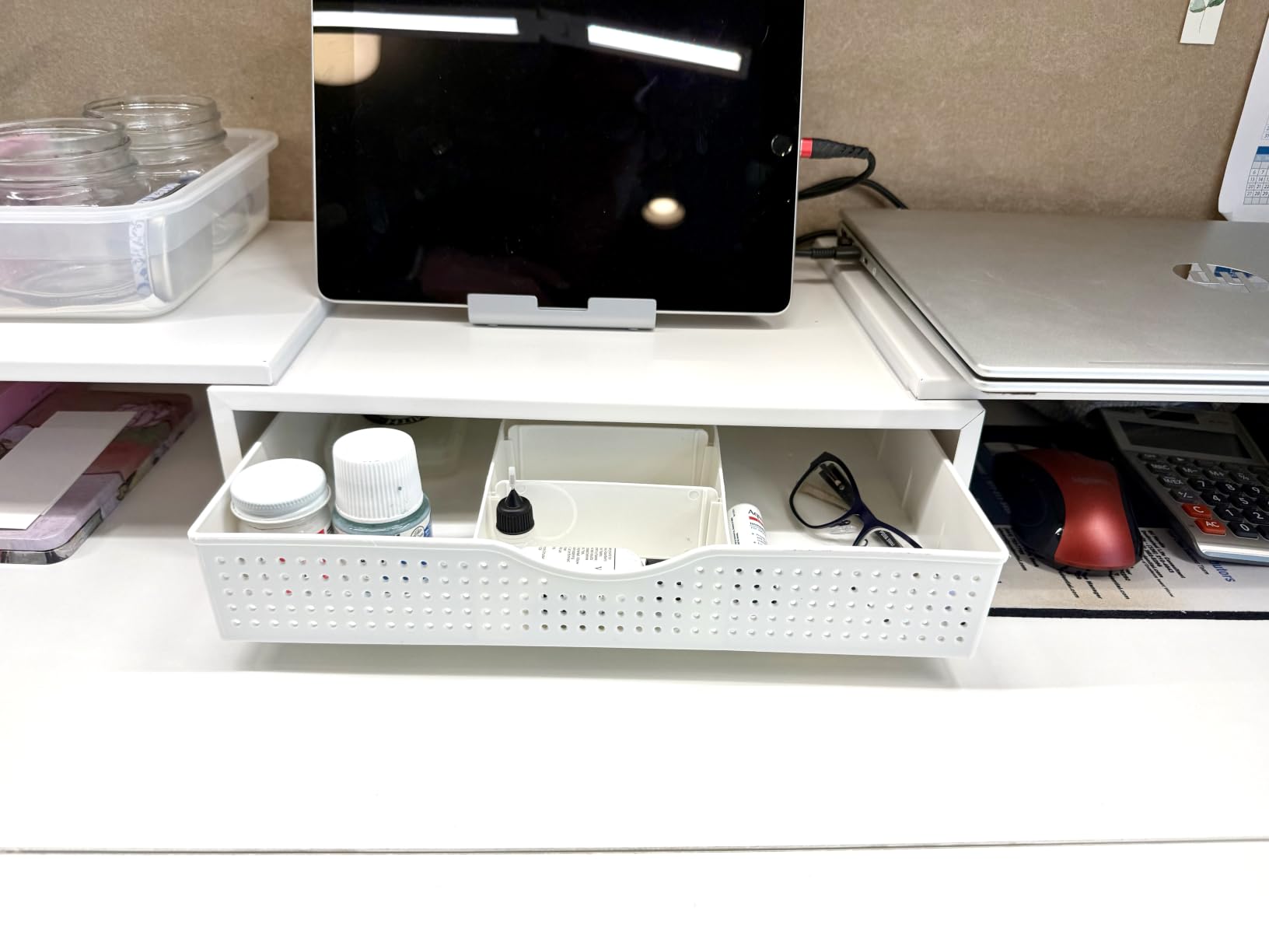 Spacrea Dual Monitor Stand Riser with Drawer and 2 Pen Holders customer photo 1