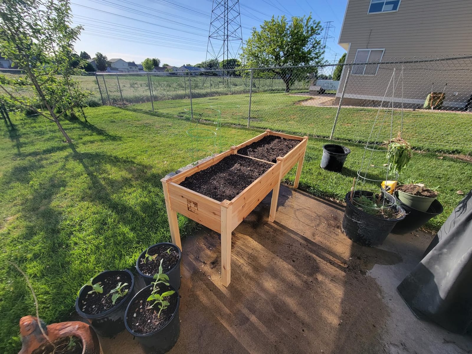Cedar Raised Garden Bed with Legs, Outdoor Planter Box 72x23x30, 300lb customer photo 1