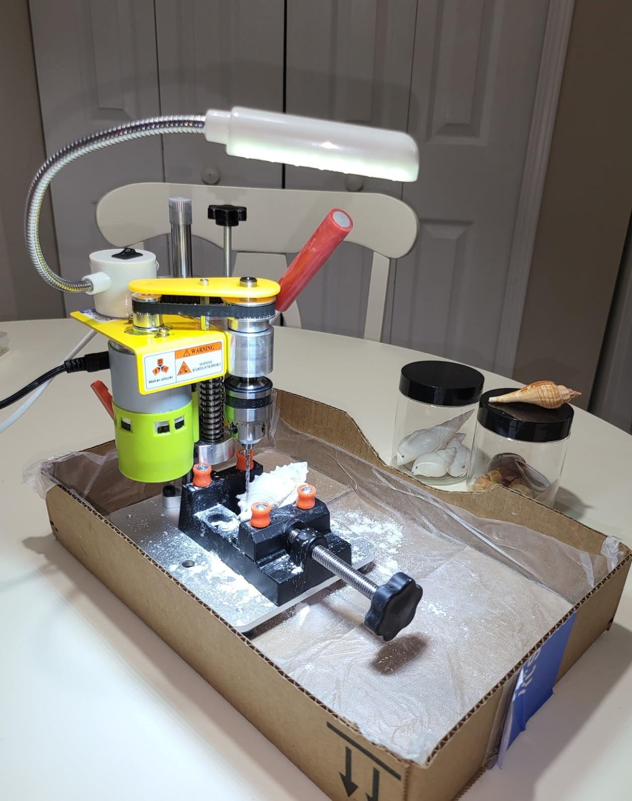 Mini Drill Press, Benchtop Portable Electric Drilling Machine, B10 Chuck customer photo 2