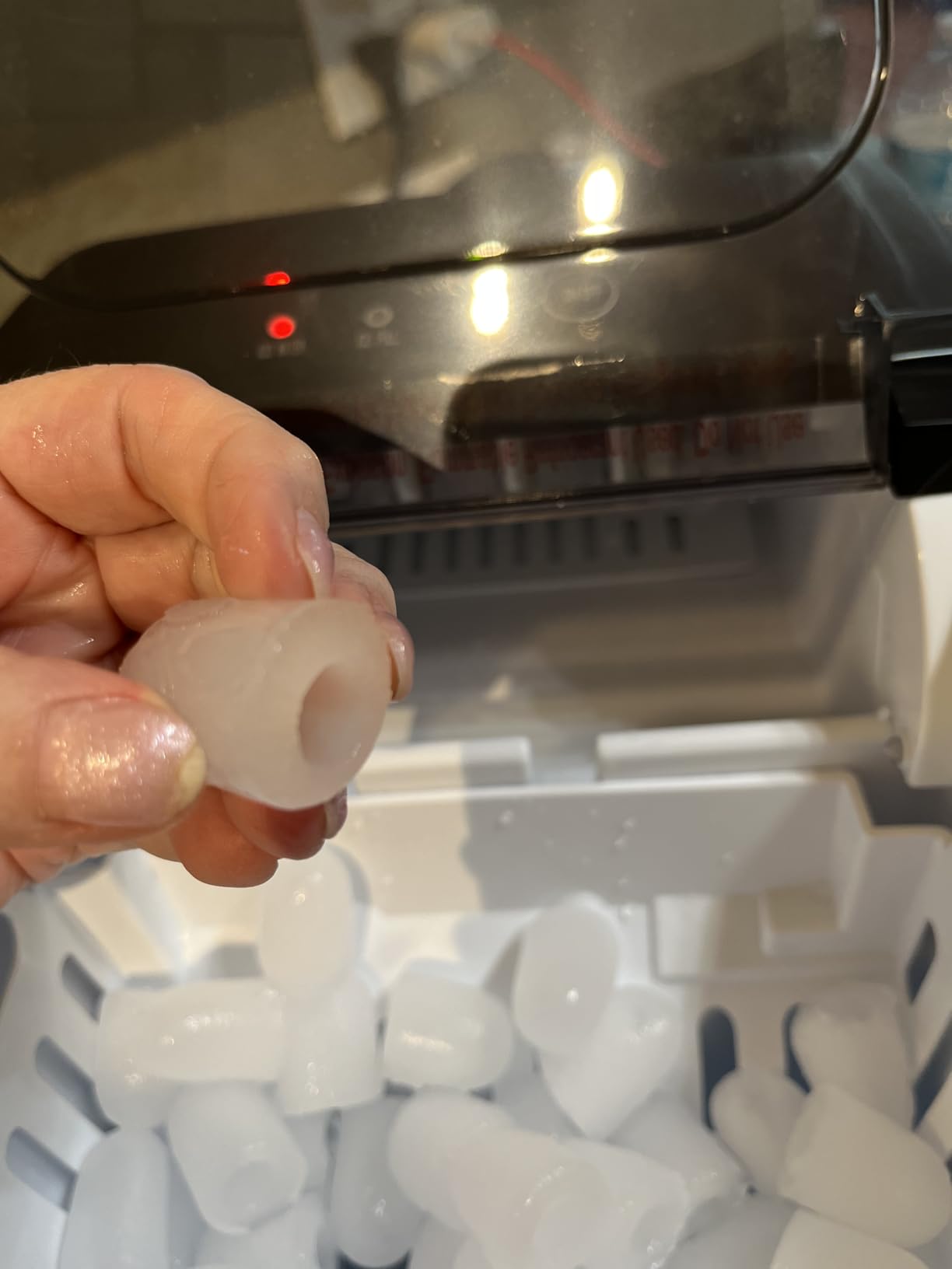 Kismile Nugget Ice Maker Countertop, 35 lbs/Day, Stainless Steel customer photo 1