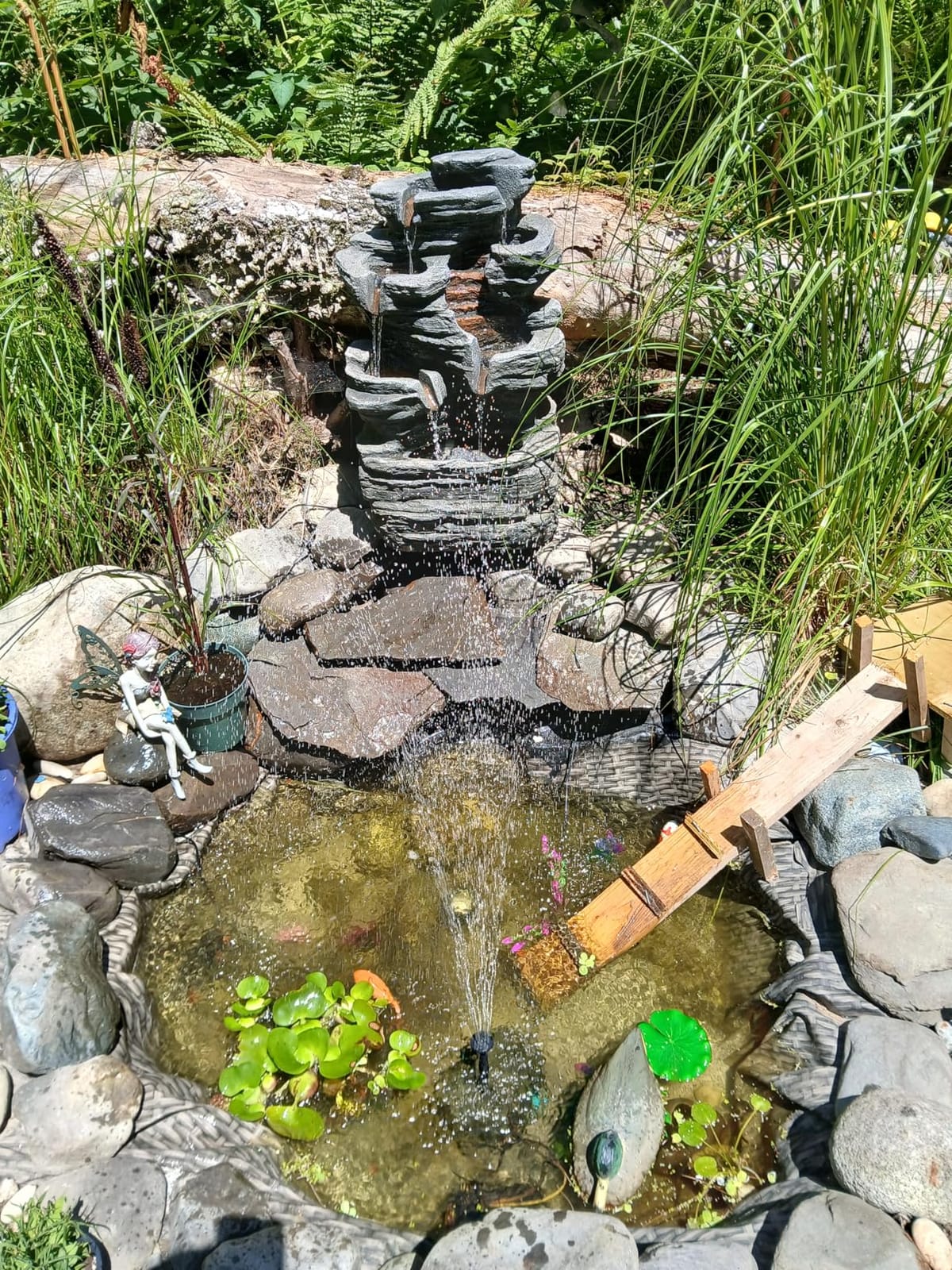 6-Tier Solar Water Fountain Outdoor, 24.4