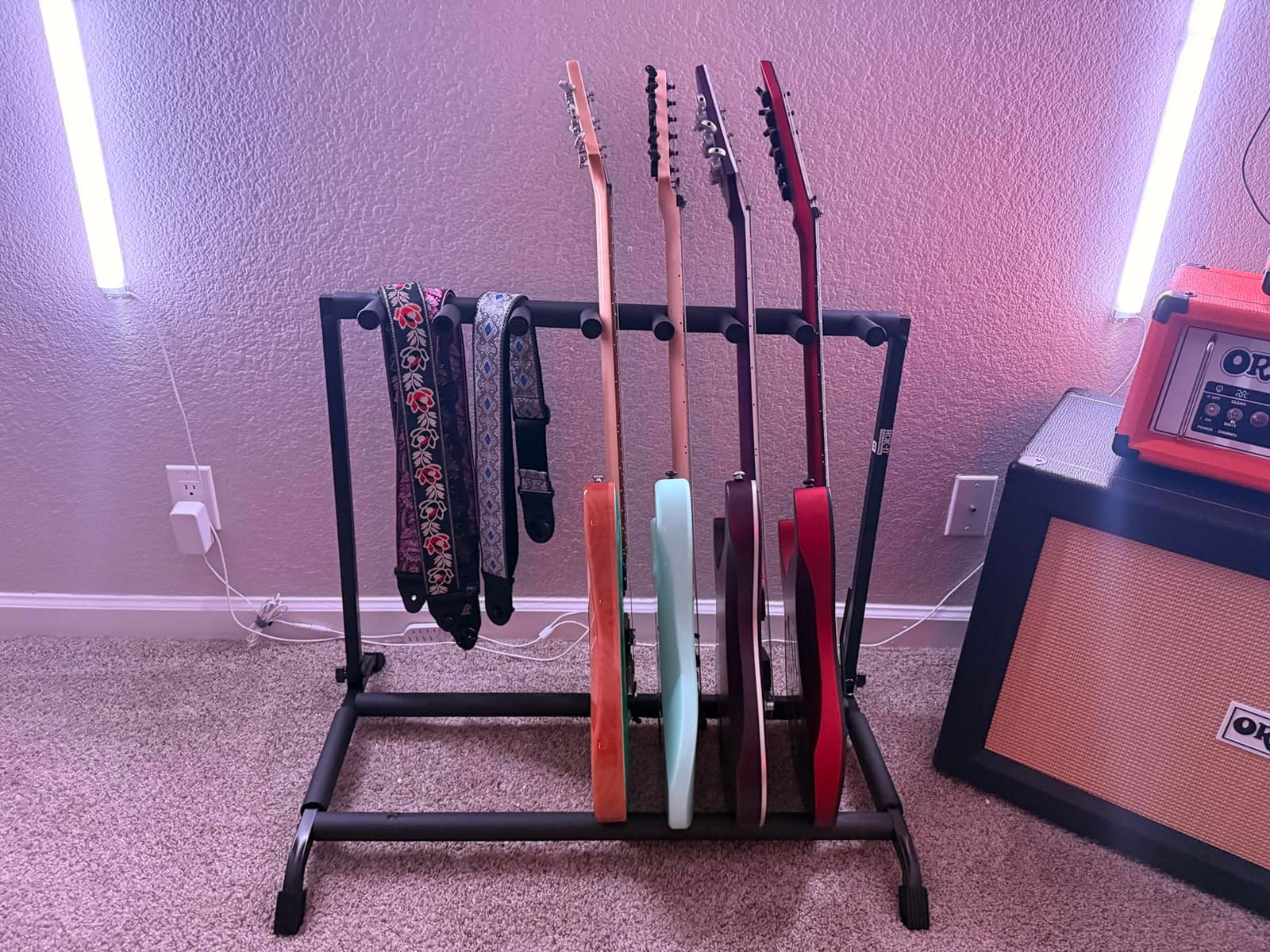 Gator Rok-It Multi Guitar Stand Rack with Folding Design, Holds up to 10 Electric or Acoustic Guitars (RI-GTR-RACK10) customer photo 2