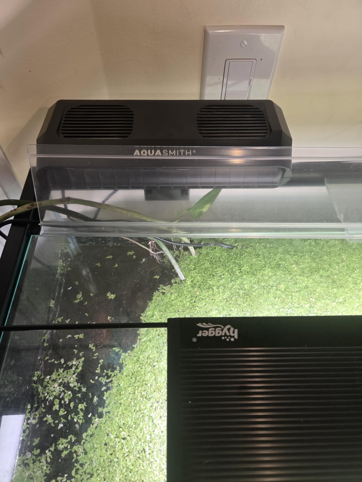 AQUASMITH Aquarium Chiller Fan,Fish Tank Cooler with Temperature Control,Minimum Setting 59℉,Auto Start/Stop,Refrigeration Effect 3-7℉,3-Speed Modes,for Axolotl Seawater Freshwater Coral Grass Tank customer photo 1