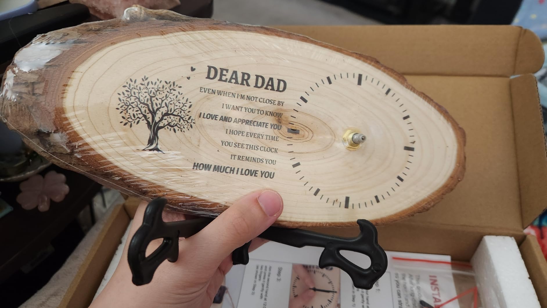 BeauGift Grandpa Gifts, Wooden Clock Birthday Gifts for Grandpa Grandfather customer photo 1