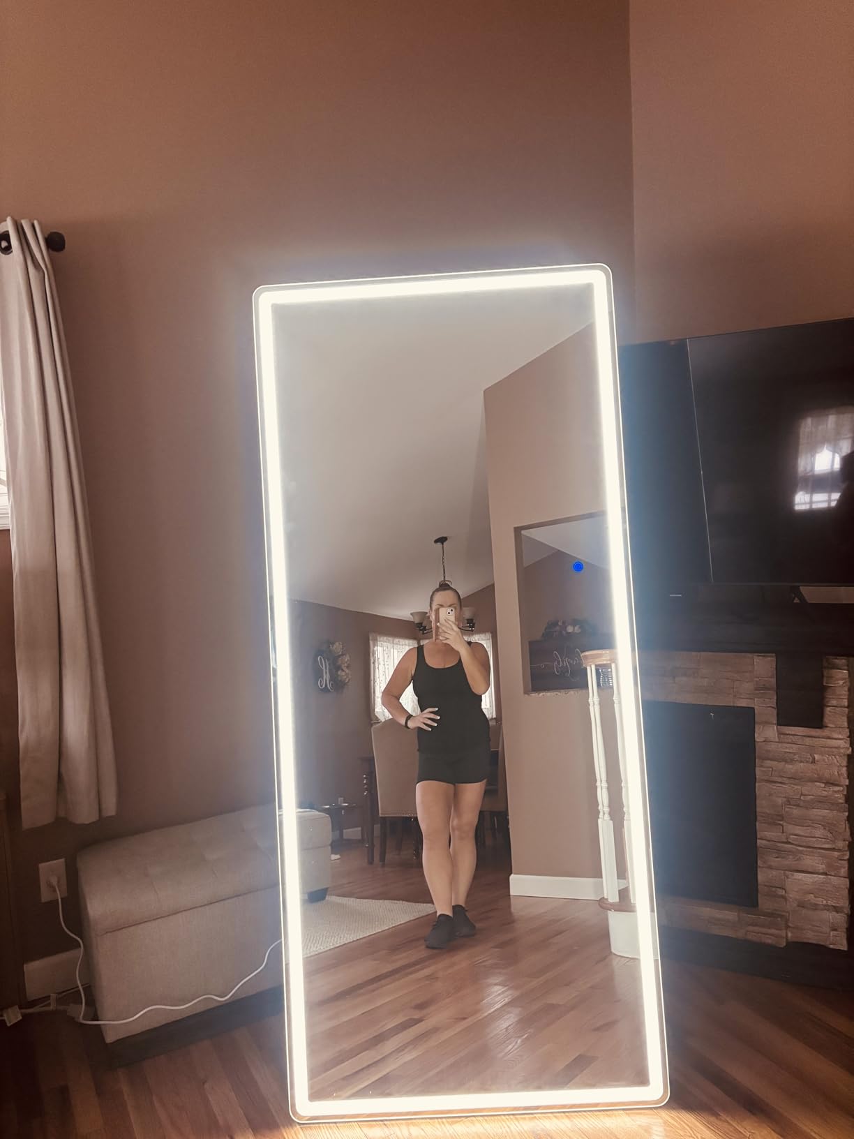Standing Mirror Full Length with LED Lights, 56