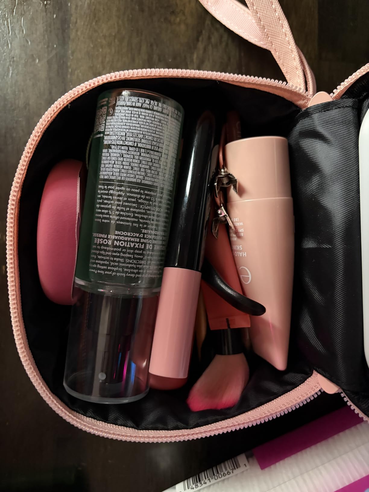 Relavel Mini Makeup Bag with Led Mirror, Small Makeup Bag with 3 Light Mode customer photo 1