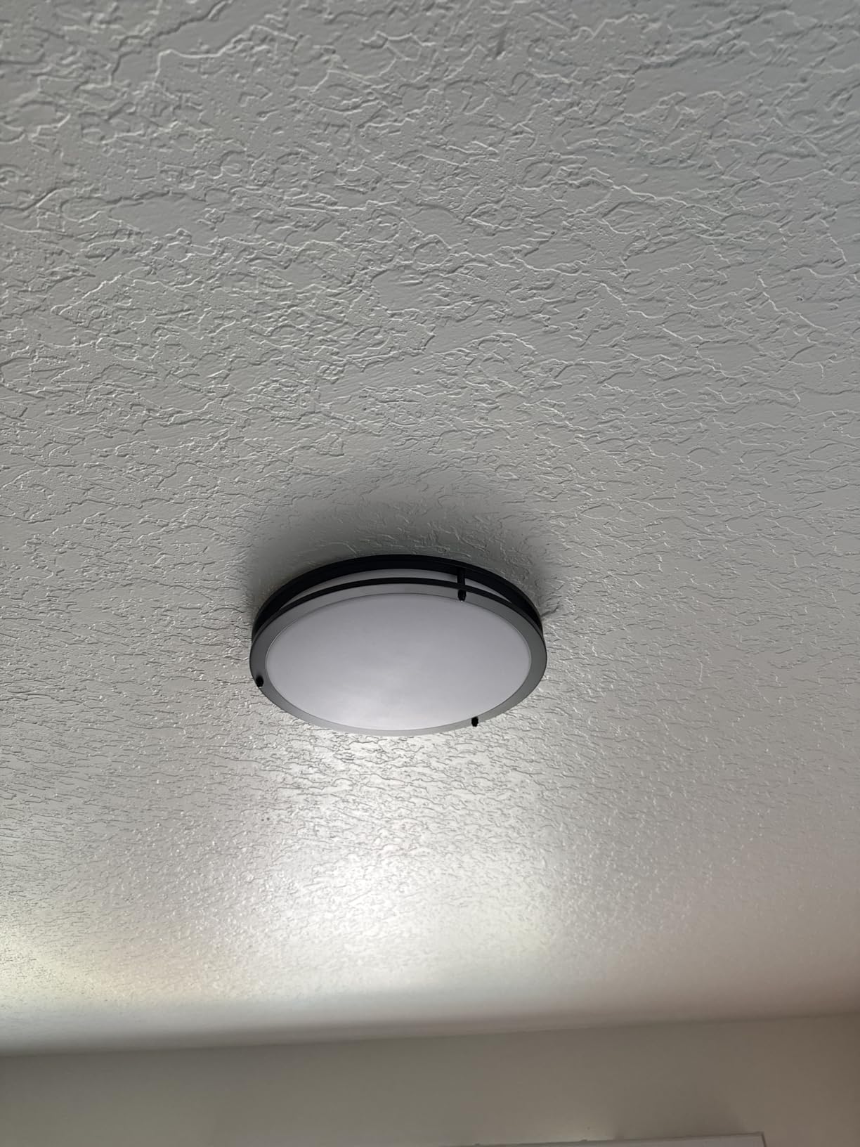 hepside 13inch Flush Mount Ceiling Light Fixture 2 Pack, Dimmable & 5 Color Temperatures Ceiling Light Black, 24W 3000K 3500K 4000K 5000K 6500K Adjustable Ceiling Lamps for Bathroom Bedroom Hallway customer photo 1