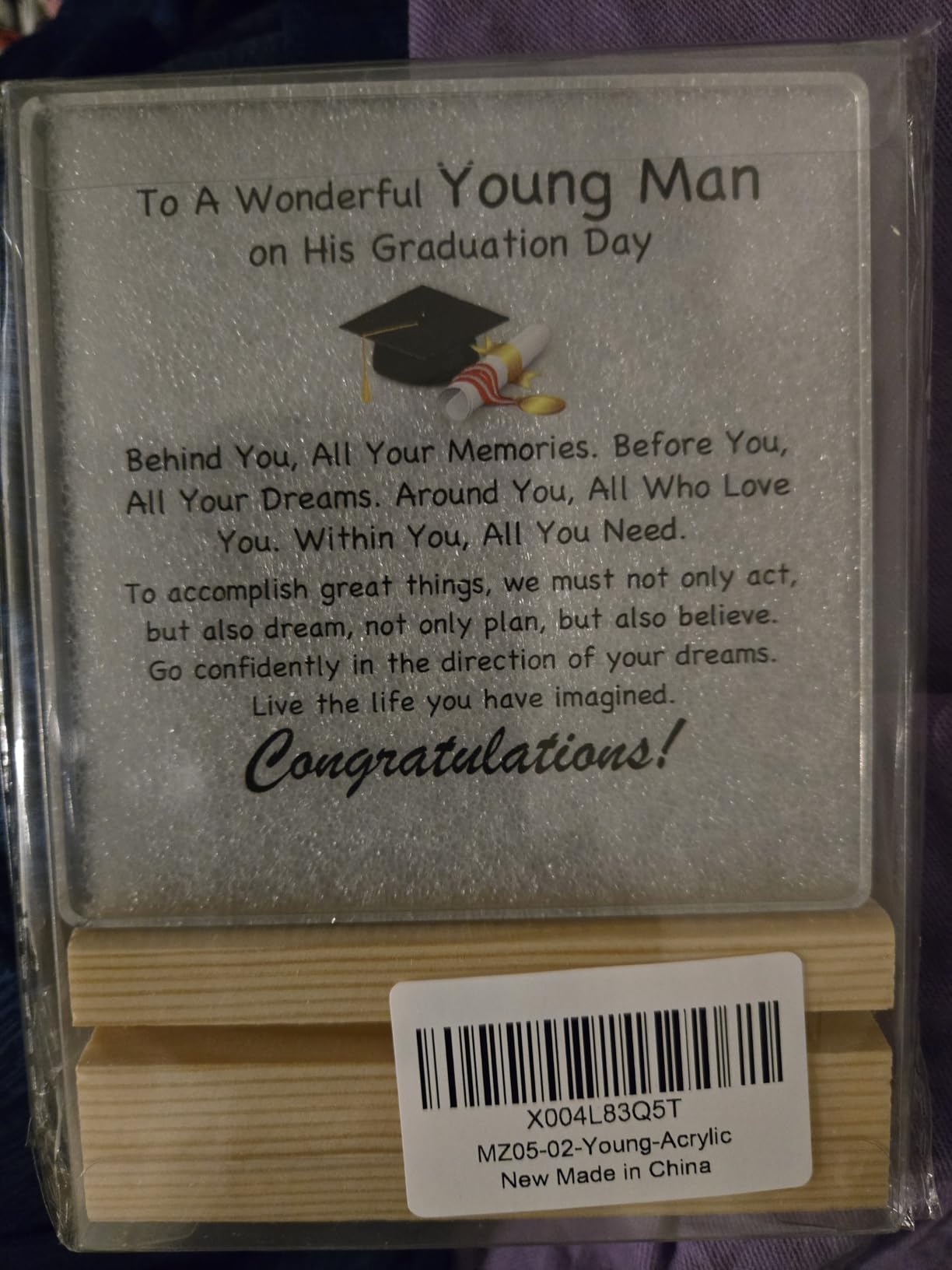 Firefighter Gifts for Men Dad Husband, Firefighters Prayer Acrylic Plaque customer photo 2