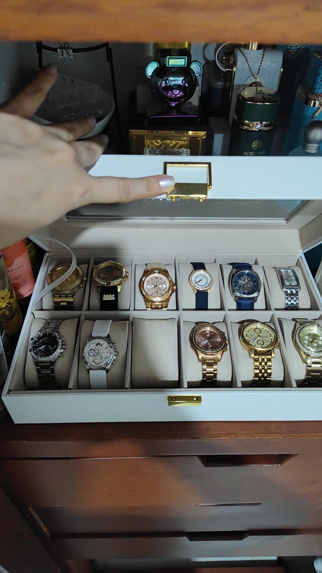 ProCase Watch Box Organizer, 18 Slot Watch Display Case, Allblack customer photo 1
