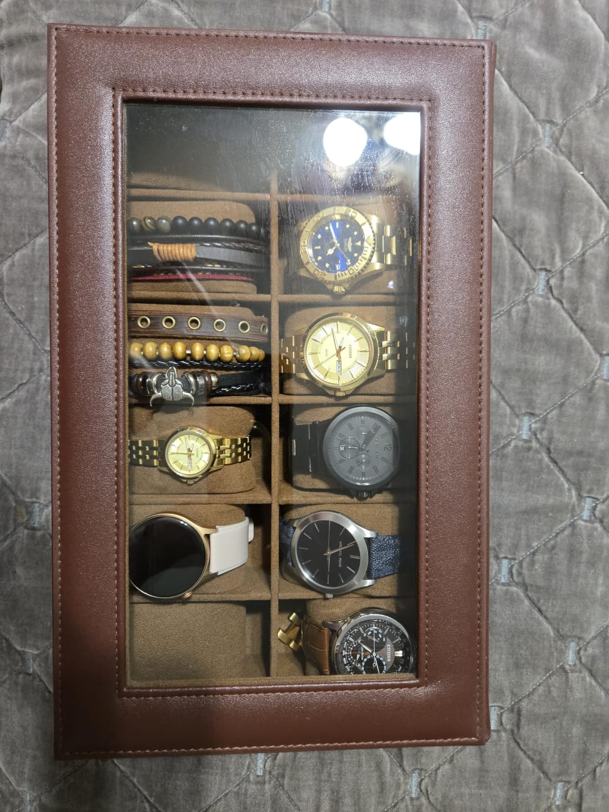 ProCase Watch Box Organizer, 18 Slot Watch Display Case, Allblack customer photo 2