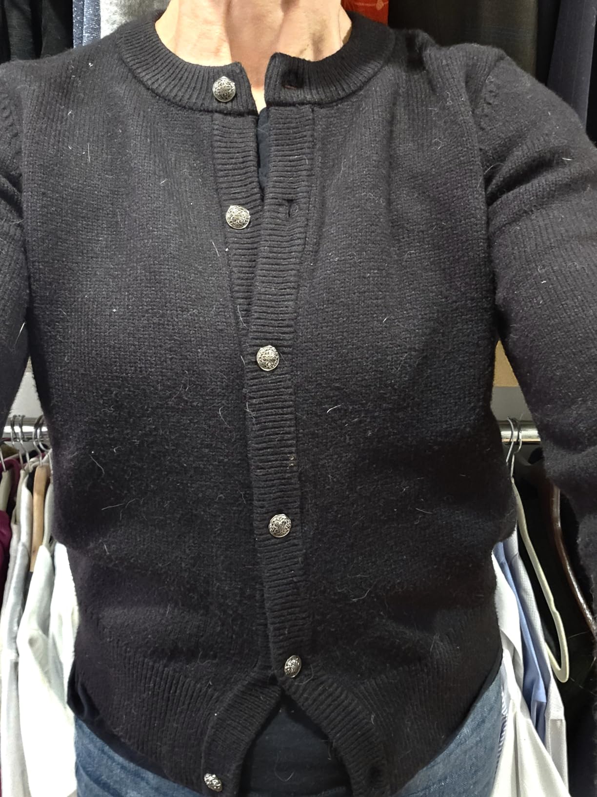 SUUKSESS Women Cashmere Chunky Cardigan Sweaters Button Up Knit Outfits customer photo 1
