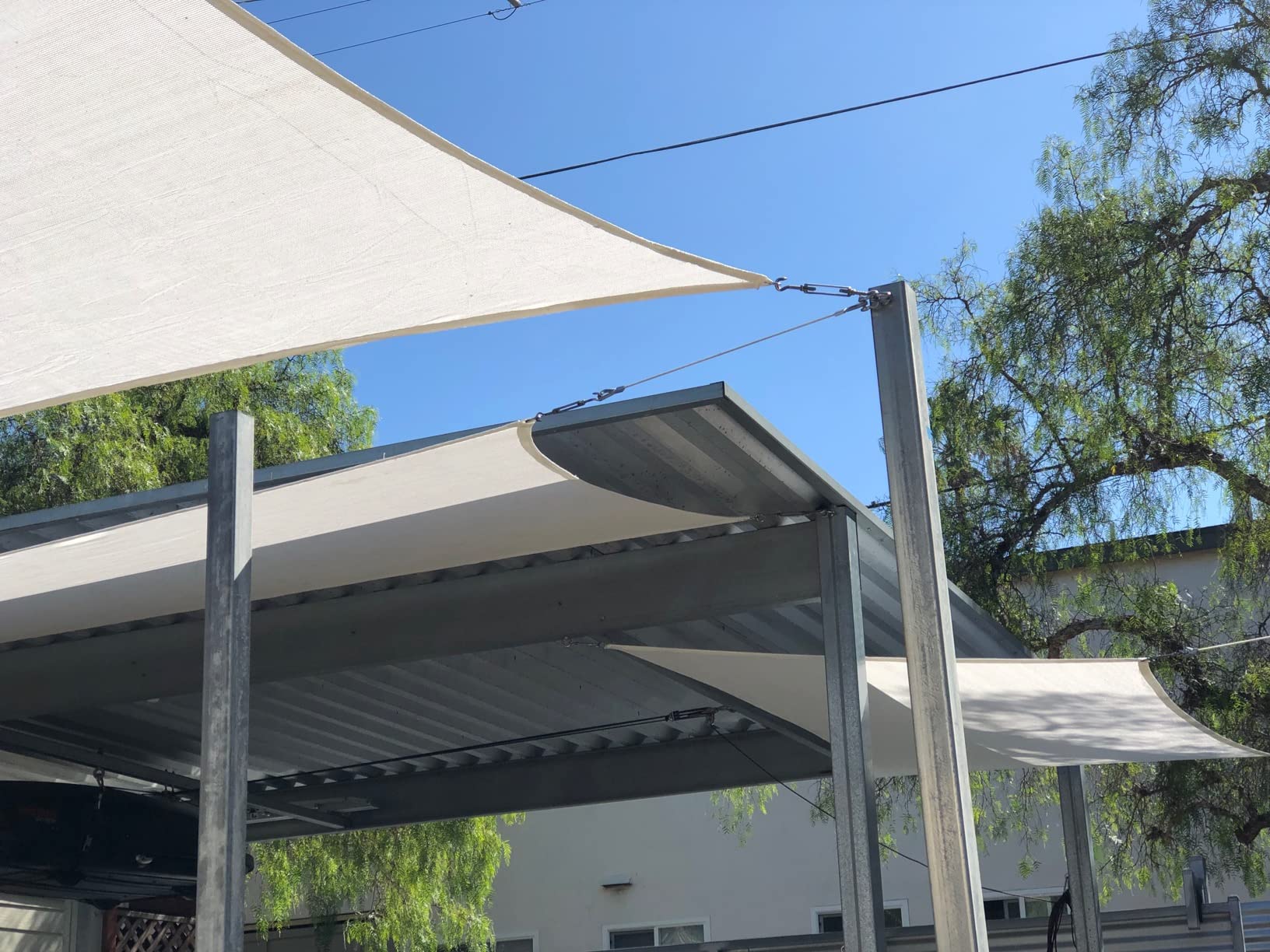 ColourTree 16' x 20' Beige Rectangle Sun Shade Sail for Patio customer photo 1