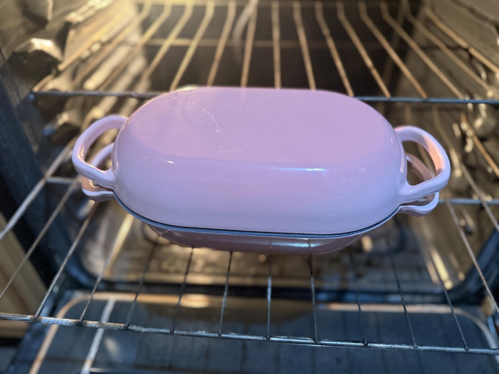 Enameled Cast Iron Dutch Oven for Bread Baking - incl. Sourdough Bread-Baking Supplies like Banneton Bread-Proofing Basket - 5QT Loaf Cast Iron Bread Oven Pan& Meatloaf Pan with Lid, Sour Sough Tools, Lame (Cream White) customer photo 1