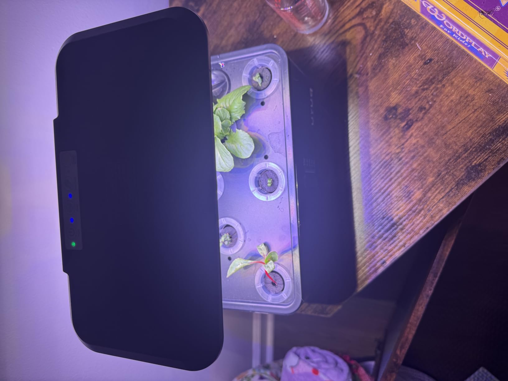 URUQ 8 Pods Hydroponics Growing System with LED Grow Light - Black customer photo 1