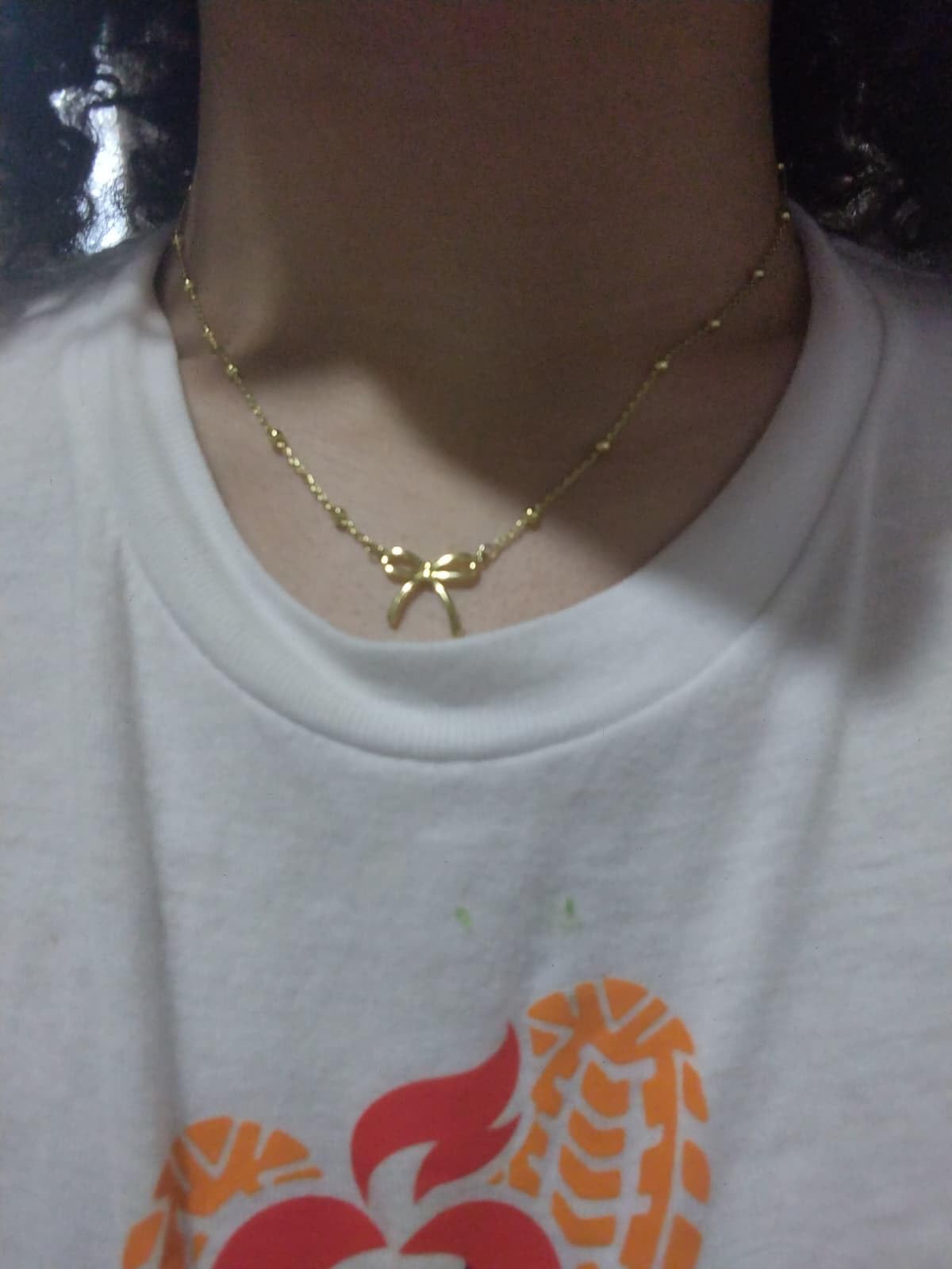 UNGENT THEM Always Remember You Are Loved - Cute Preppy Girly Trendy Stuff Gold Bow Necklace for Women Teen Girls customer photo 2