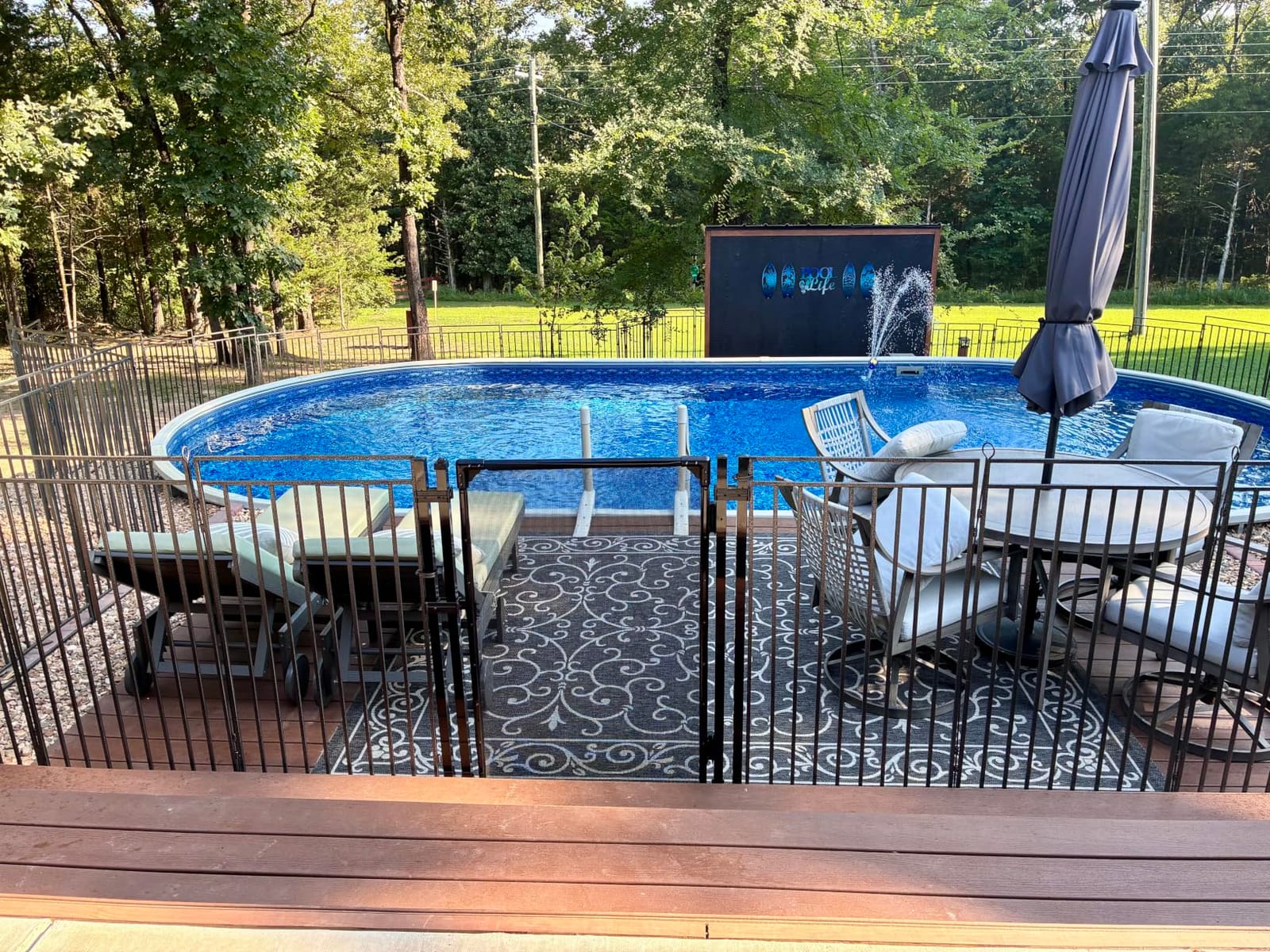 40in H x 54ft L Black-Silver Removable Pool Safety Fence customer photo 1