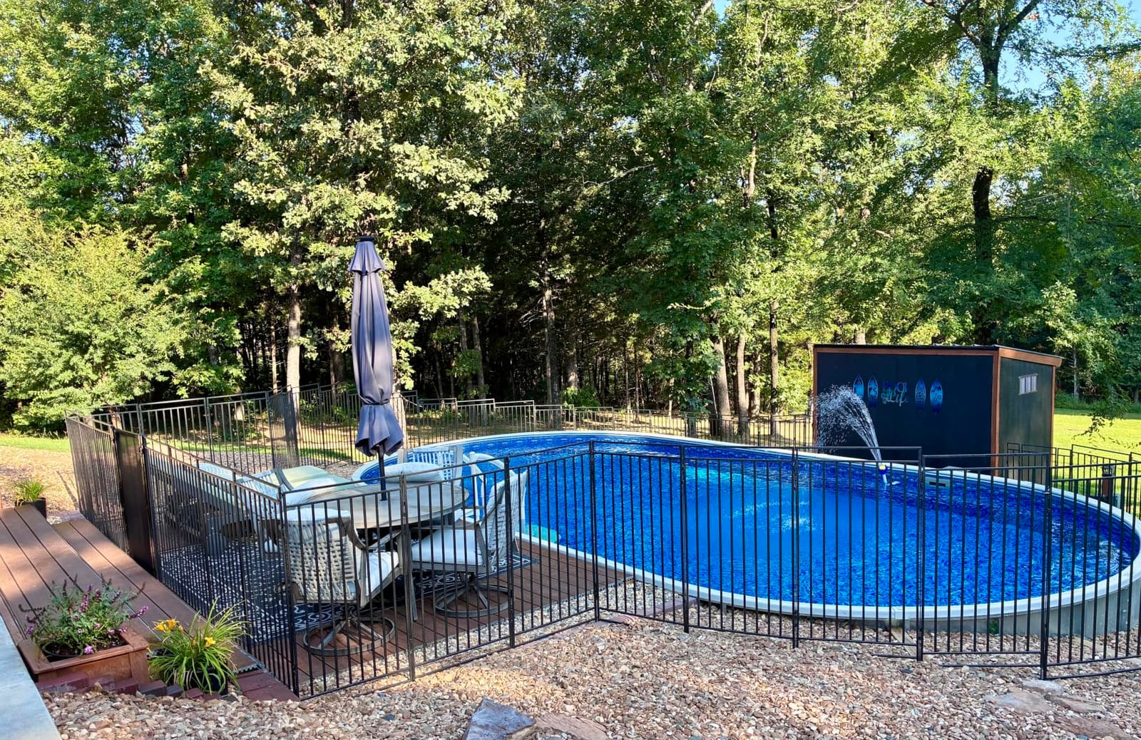 40in H x 54ft L Black-Silver Removable Pool Safety Fence customer photo 2