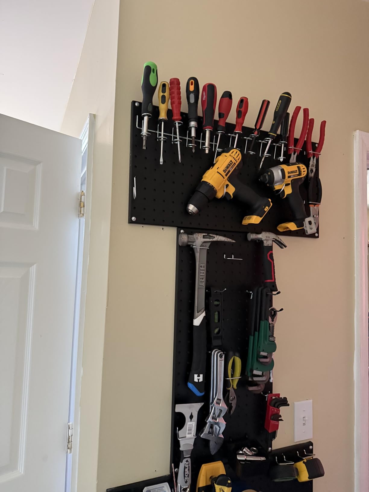INCLY 226PCS Black Metal Pegboard Wall Organizer 48x36 Inch customer photo 1