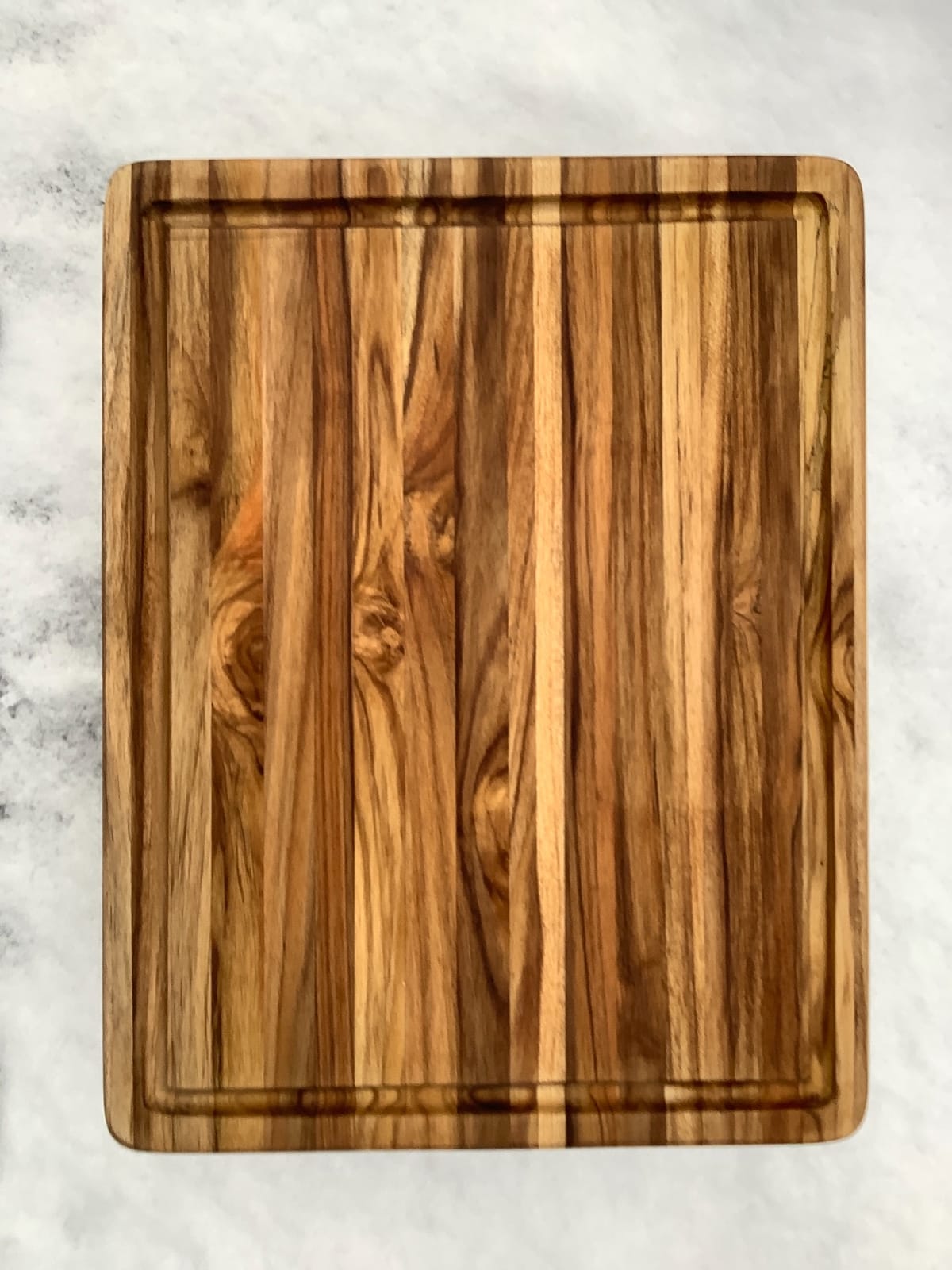 SHUMARU Mahogany End Grain Cutting Board, 17×13×1.6 in – Handmade Butcher Block, Knife-Friendly, Juice Groove, Non-Slip Feet customer photo 2