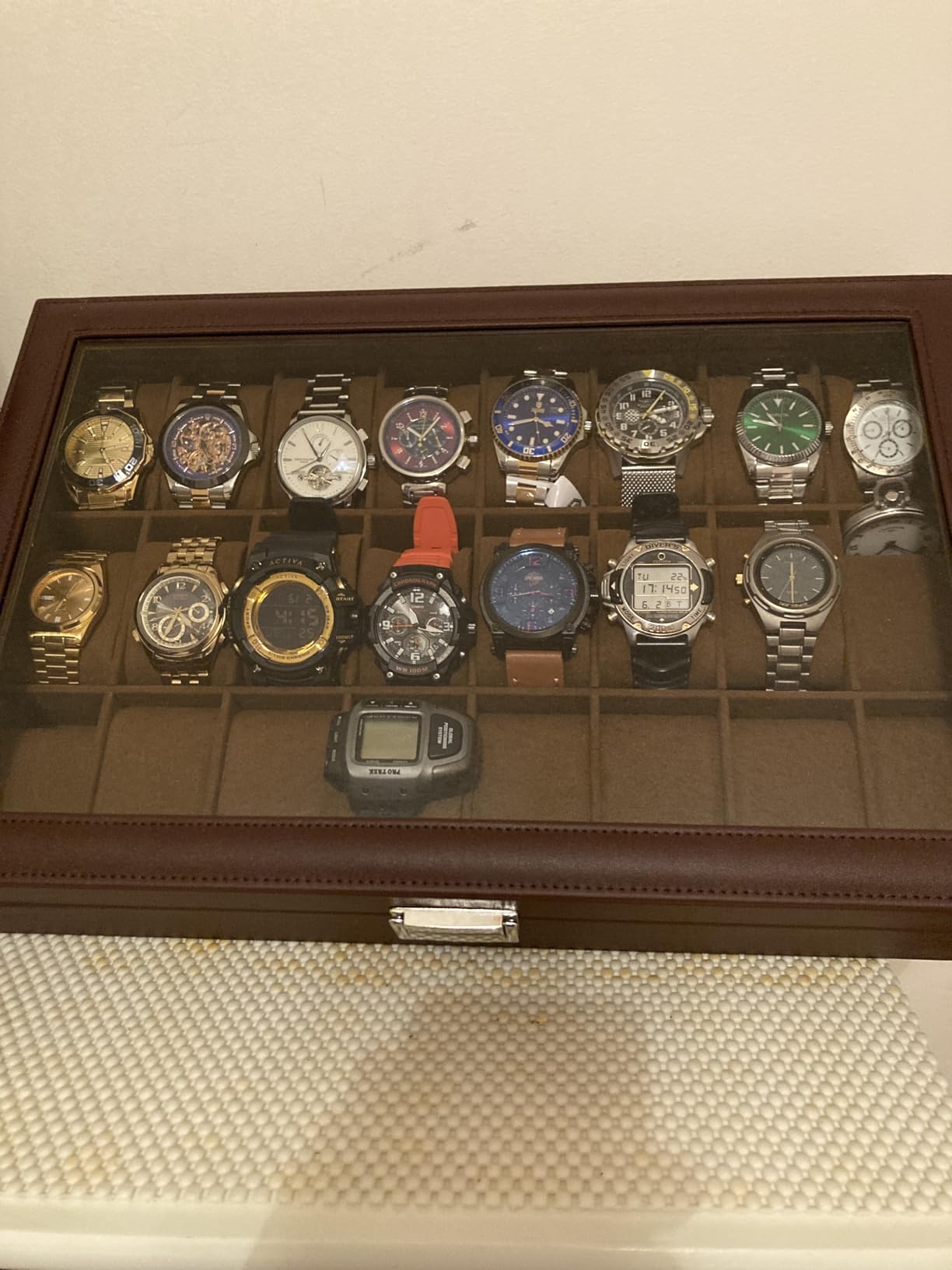 ProCase Watch Box for Men, 24 Slot Display Case with Real Glass Lid customer photo 1