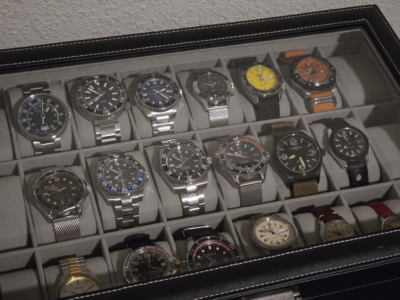 ProCase Watch Box for Men, 24 Slot Display Case with Real Glass Lid customer photo 2