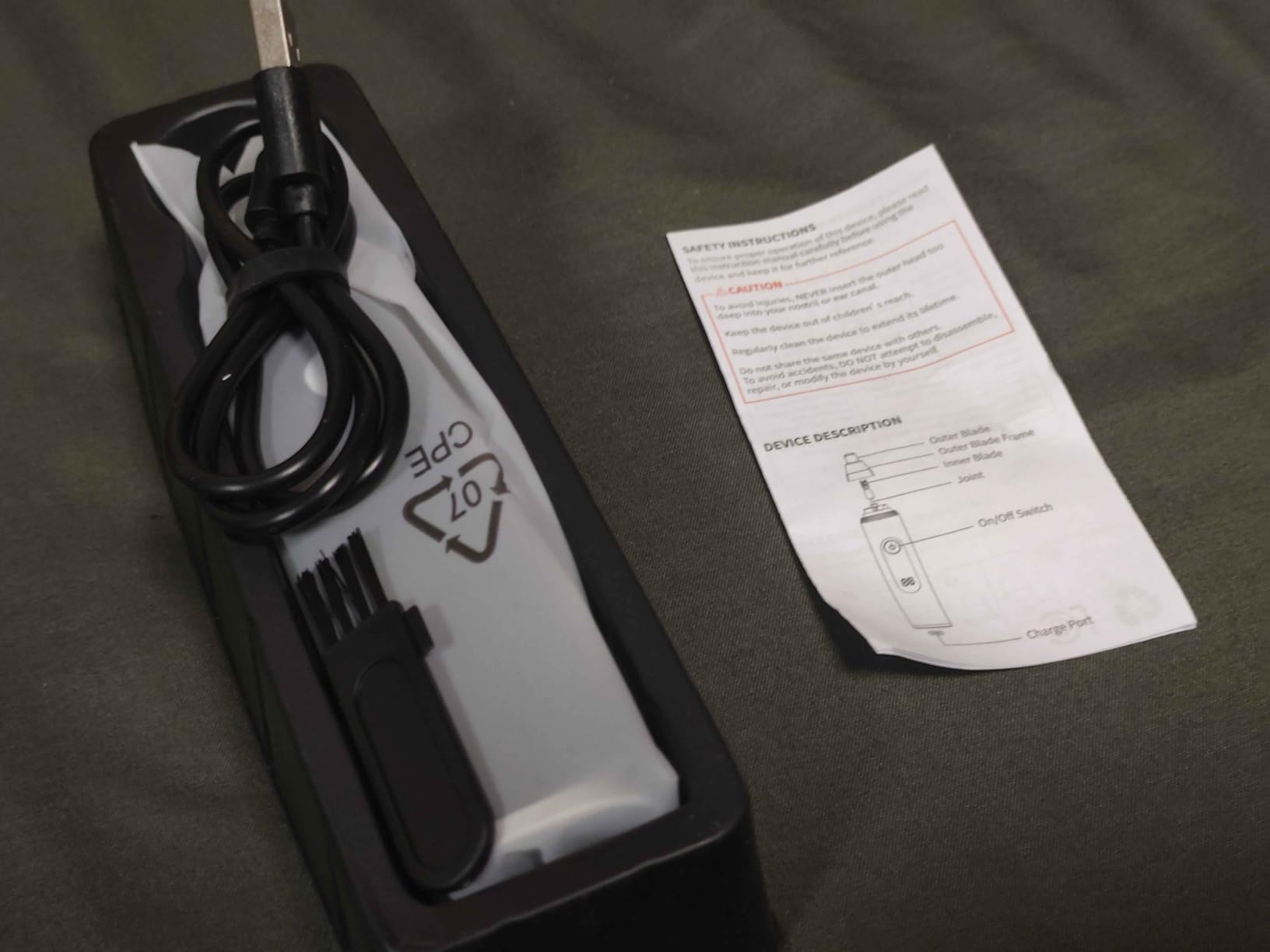 Nose Hair Trimmer for Men and Women, USB Rechargeable Electric Facial and Ear Hair Remover with LED Display, Dual-Edge Blades for Smooth, Painless Eyebrow Grooming (Black) customer photo 1
