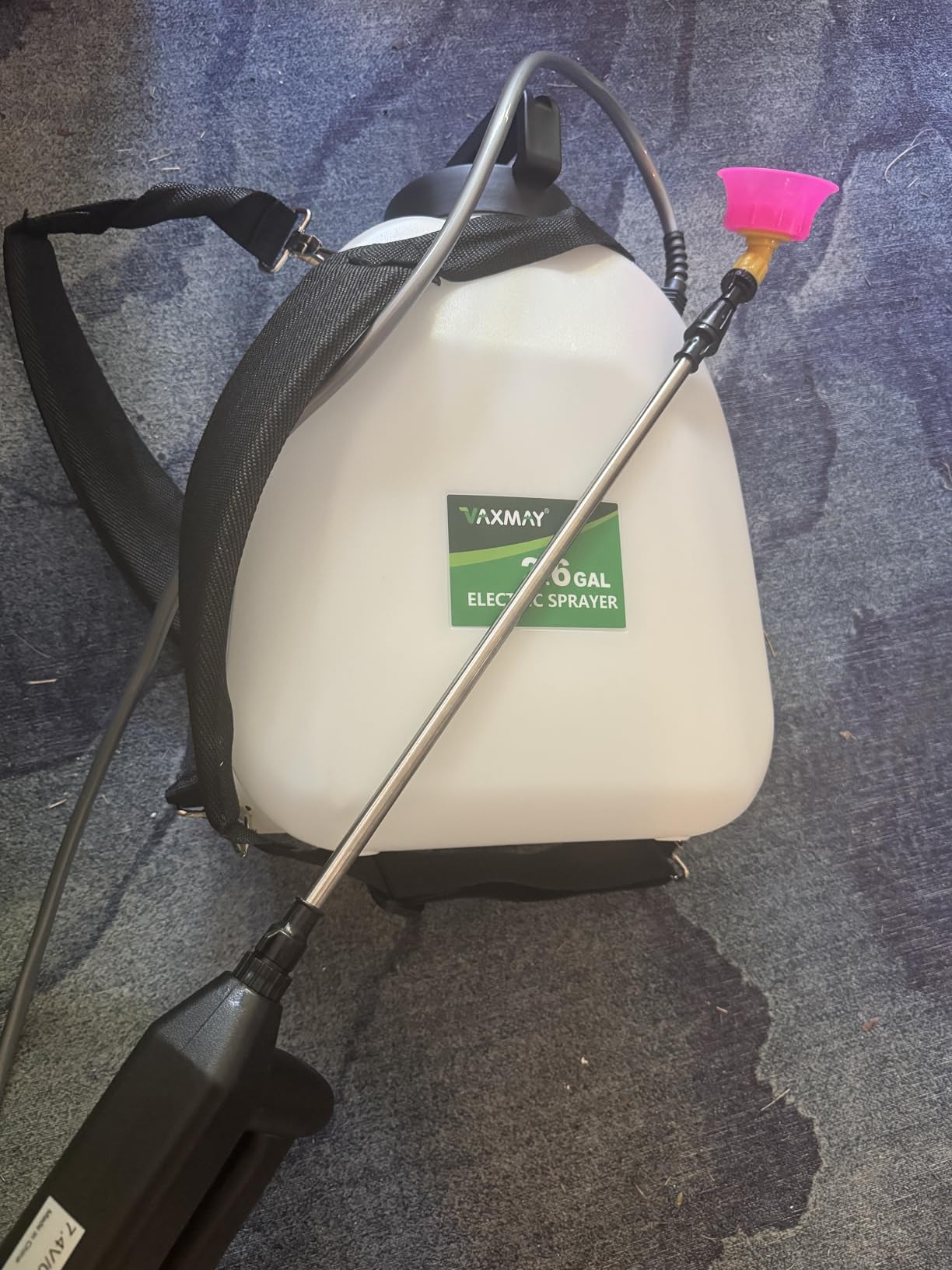 Battery Powered Sprayer 3.2 Gallon, Backpack Sprayer with 3 Adjustable Forces, Battery Indicator, 5 Mist Nozzles, 41