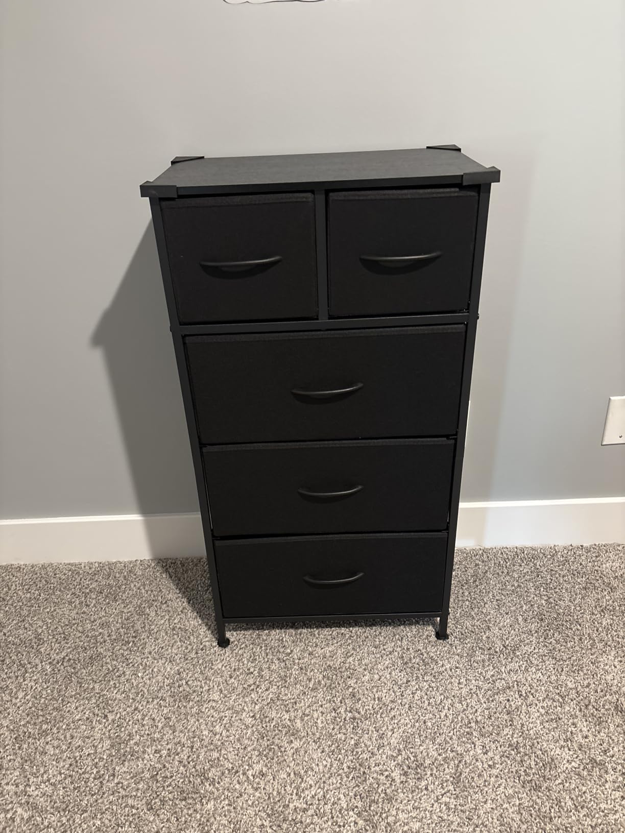 SONGMICS Tall Dresser for Bedroom, 5 Fabric Drawers with Steel Frame customer photo 2