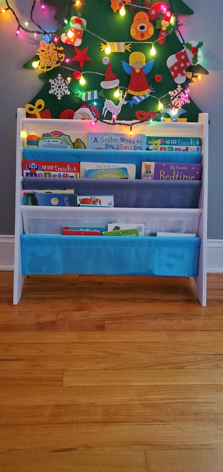 SONGMICS Kids Bookshelf, 4-Tier Toddler Bookcase, 24.6 x 9.8 x 23.6 Inch customer photo 1