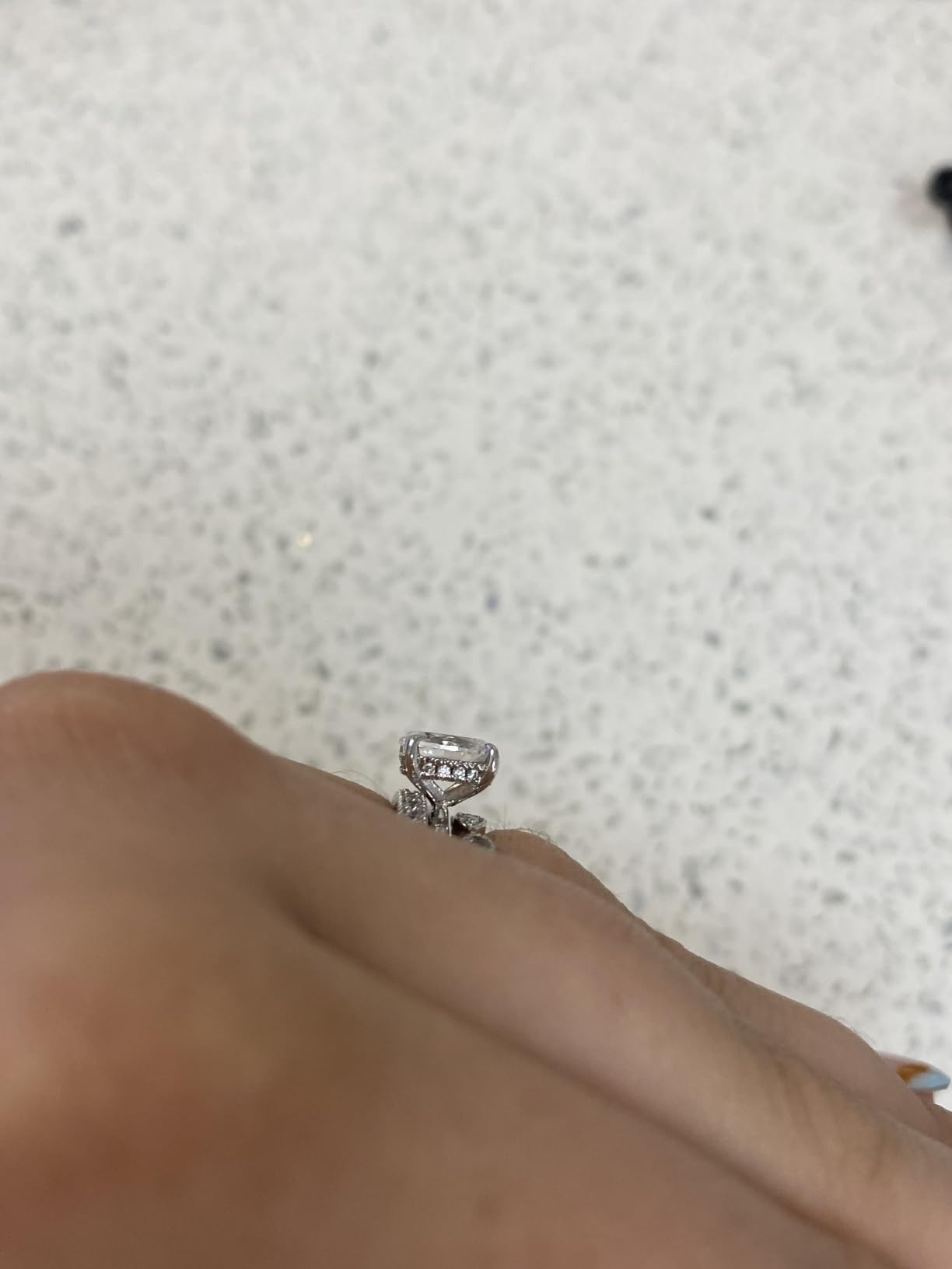 Elspeth 925 Sterling Silver Engagement Ring for Women Oval/Radiant/Pear/Princess/RoundCut Cubic Zirconia Promise Ring Size 4-10 customer photo 1