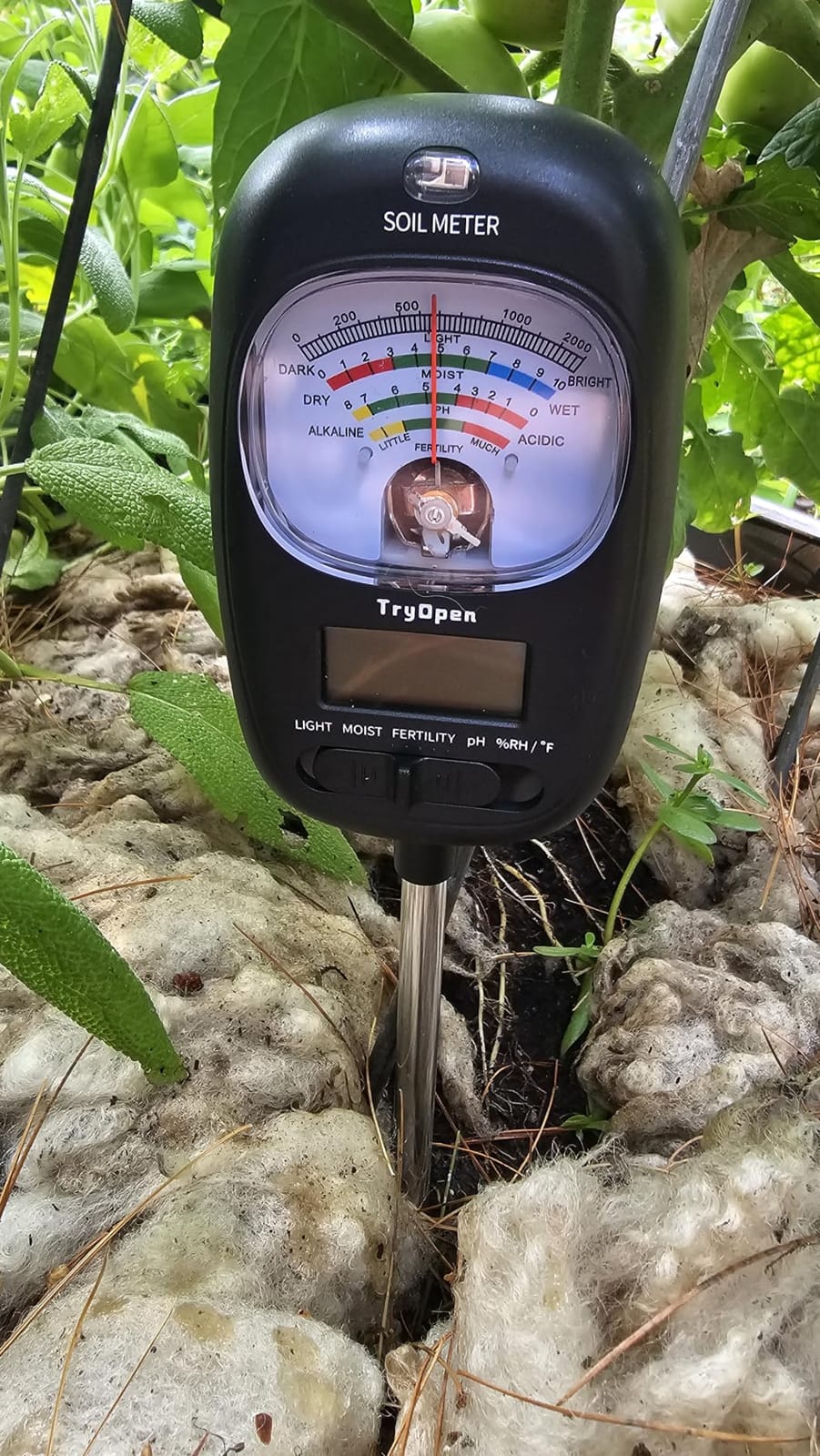 7-in-one Soil Test Kit, Soil Moisture Meter/PH Meter/Sunlight Intensity/Fertility Soil Tester, LCD Display Air & Soil Hygrometer Temperature for Hous Plants Garden, Farm, Lawn Care Moisture Meter customer photo 2